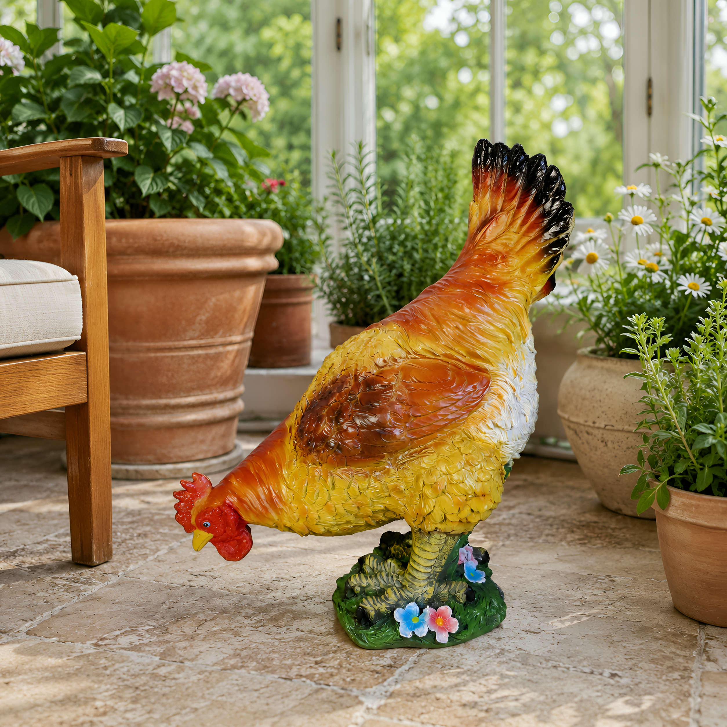 Deko Huhn groß Deko Hühner für draußen Gartendeko Hühner lebensechte Deko Henne
