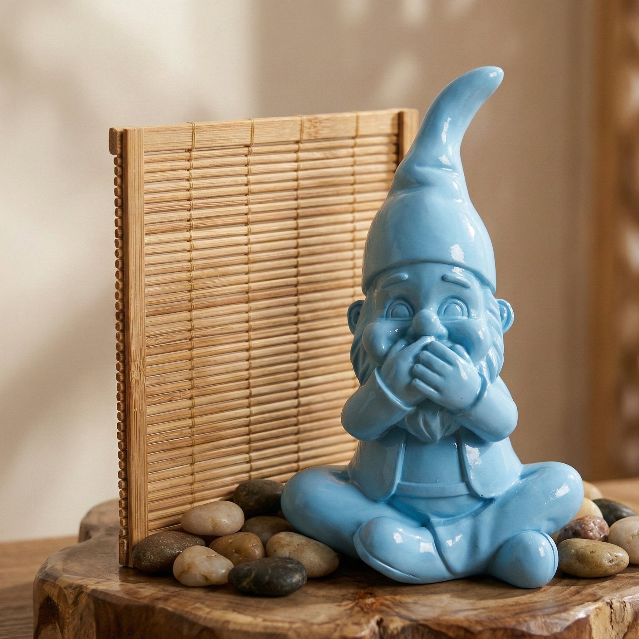 Gartenzwerg nichts sagen -GartenPoser- Zwerg Deko in Pastell Hochglanz 2 Größen 6 Farben (MutePoser)