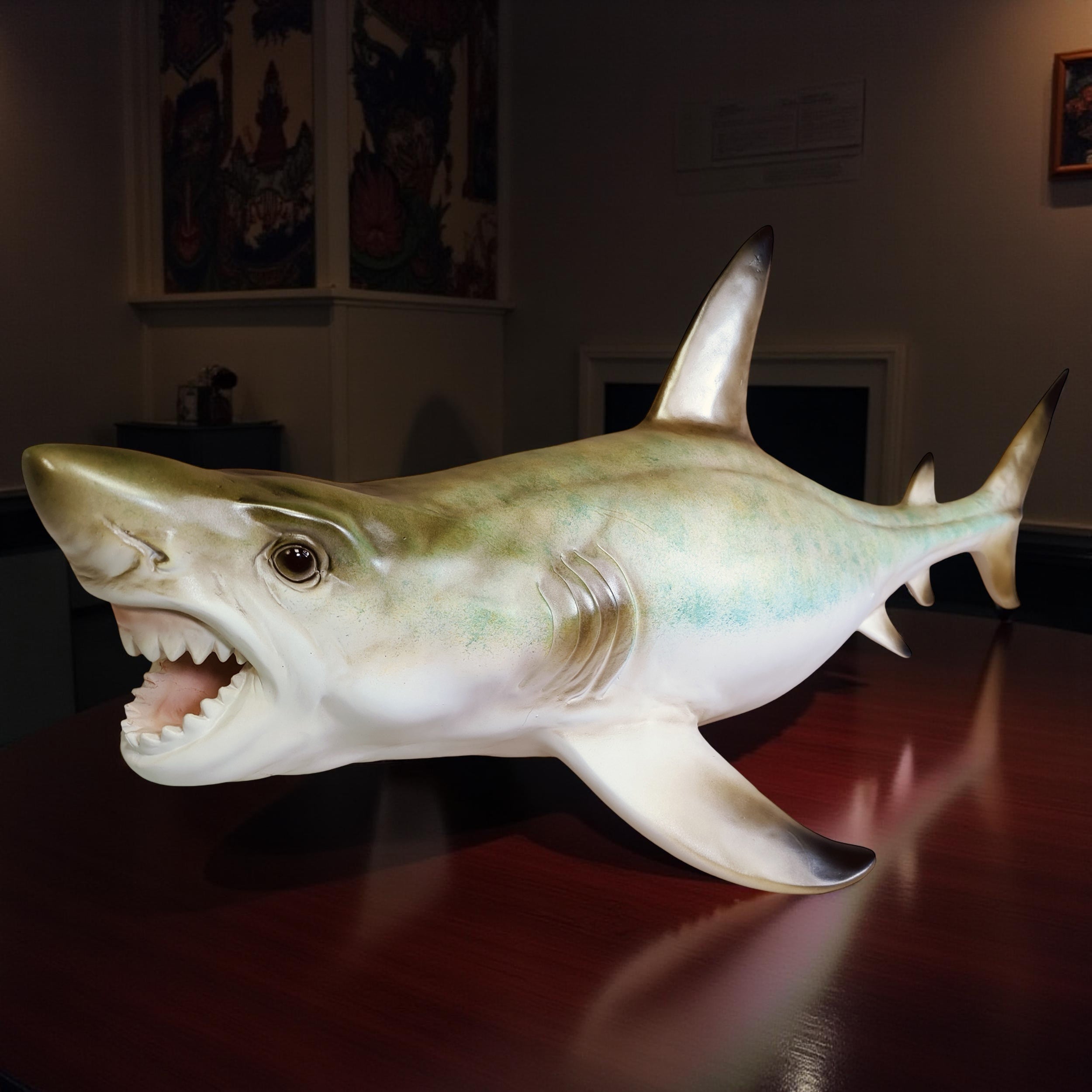 Hai Figur groß Deko Haifisch maritime Dekoration für Wohnzimmer & Gastronomie Hai Deko