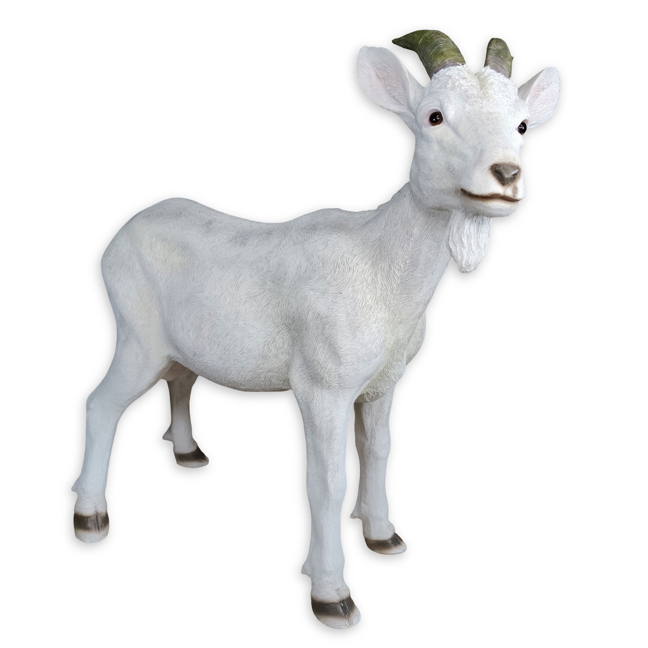 Ziegenbock Figur Bruce - Gartenfigur Ziege als Tierfigur Geißbock Deko für Garten, Terrasse & Hof