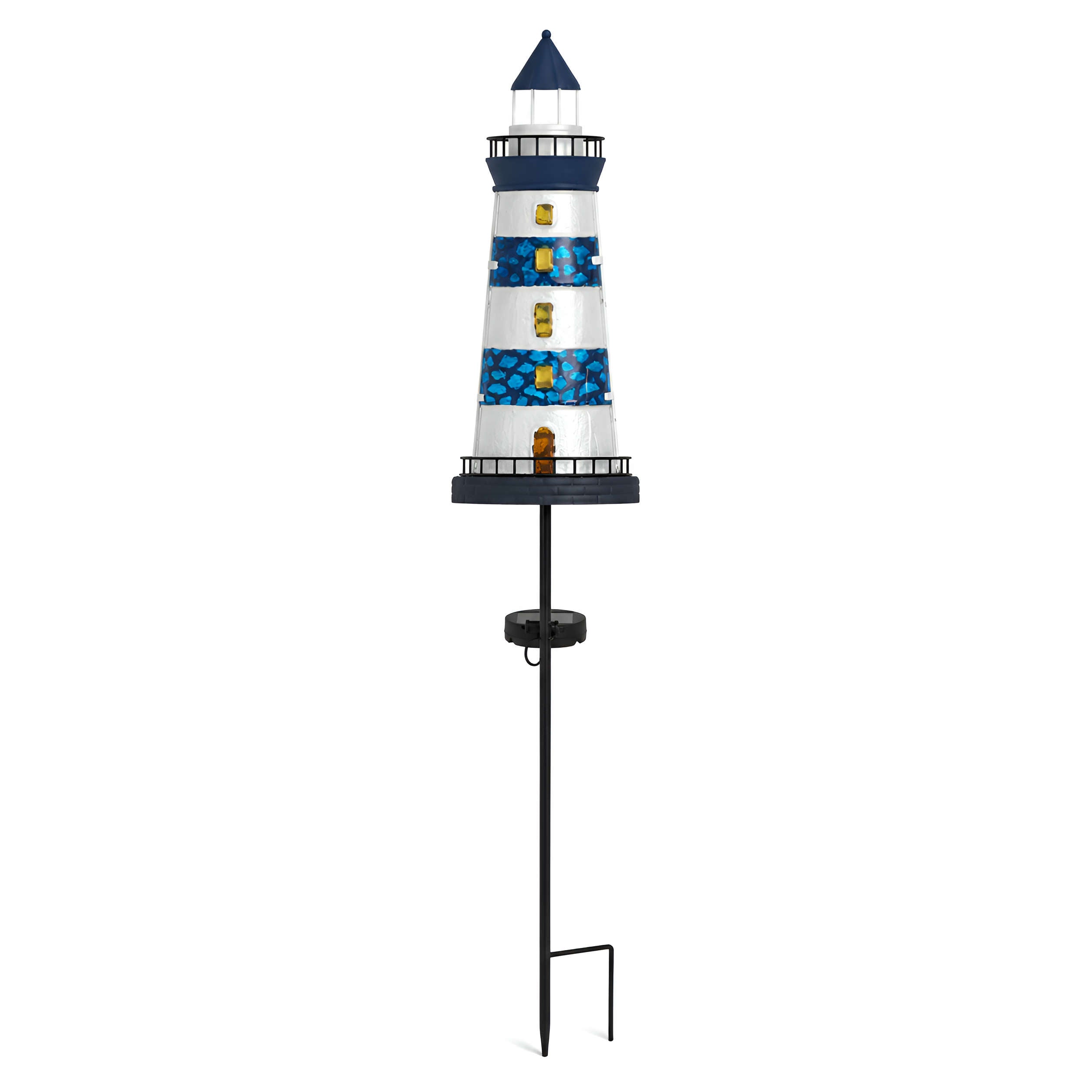 LED Solar Gartenstecker maritime Deko Leuchtturm Segelboot für Garten & Beet