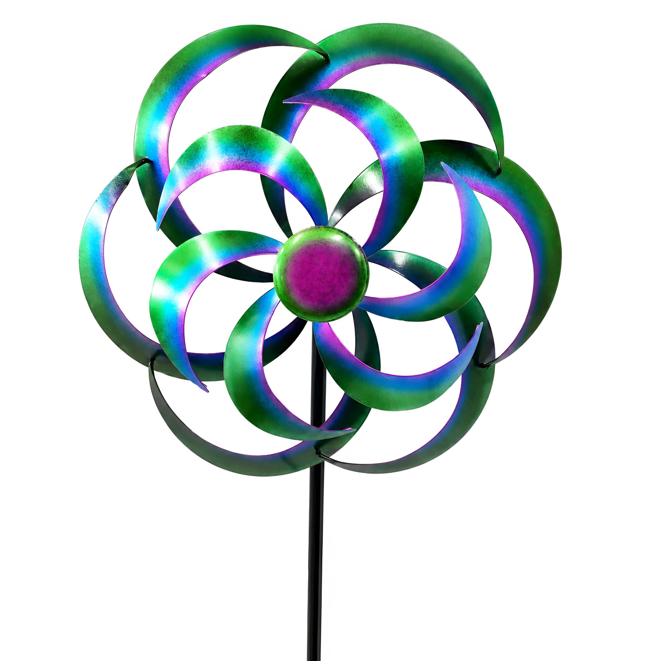 Windrad Garten Metall gegenläufig Windrad für den Garten mit Erdspieß 120 cm