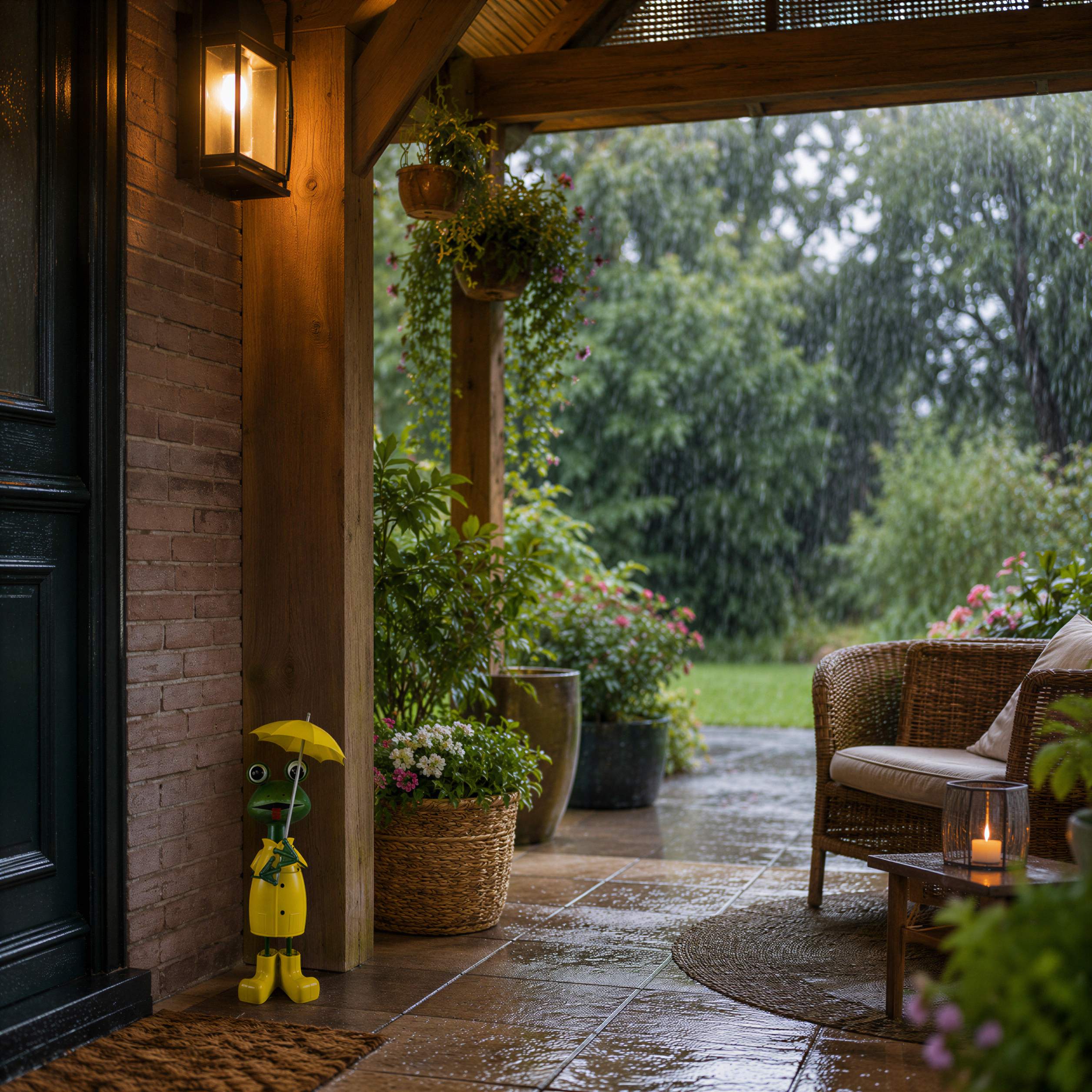 Gartenfigur Metall mit Regenschirm Figur Schaf Kuh Frosch Tierfigur für Haus und Garten