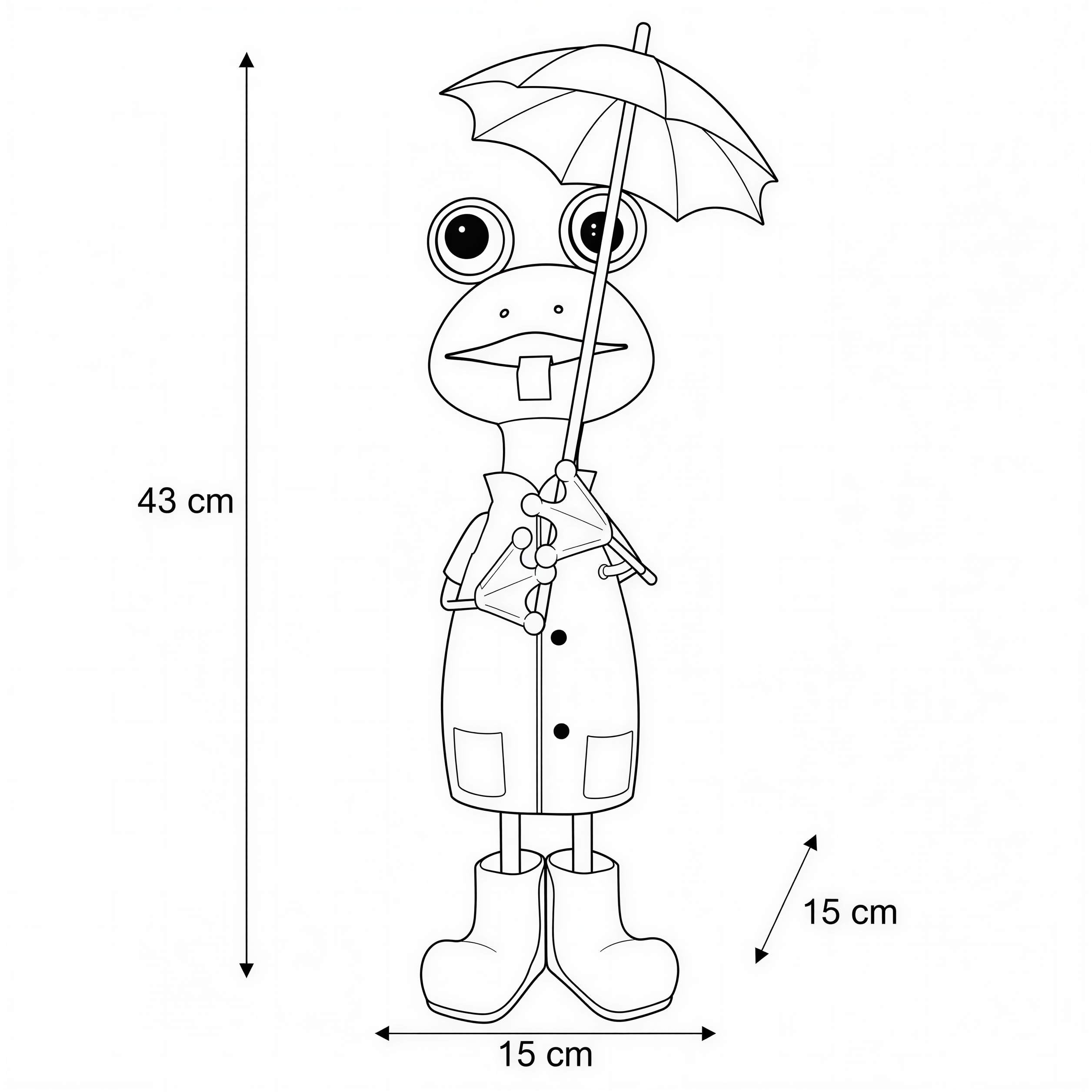 Gartenfigur Metall mit Regenschirm Figur Schaf Kuh Frosch Tierfigur für Haus und Garten