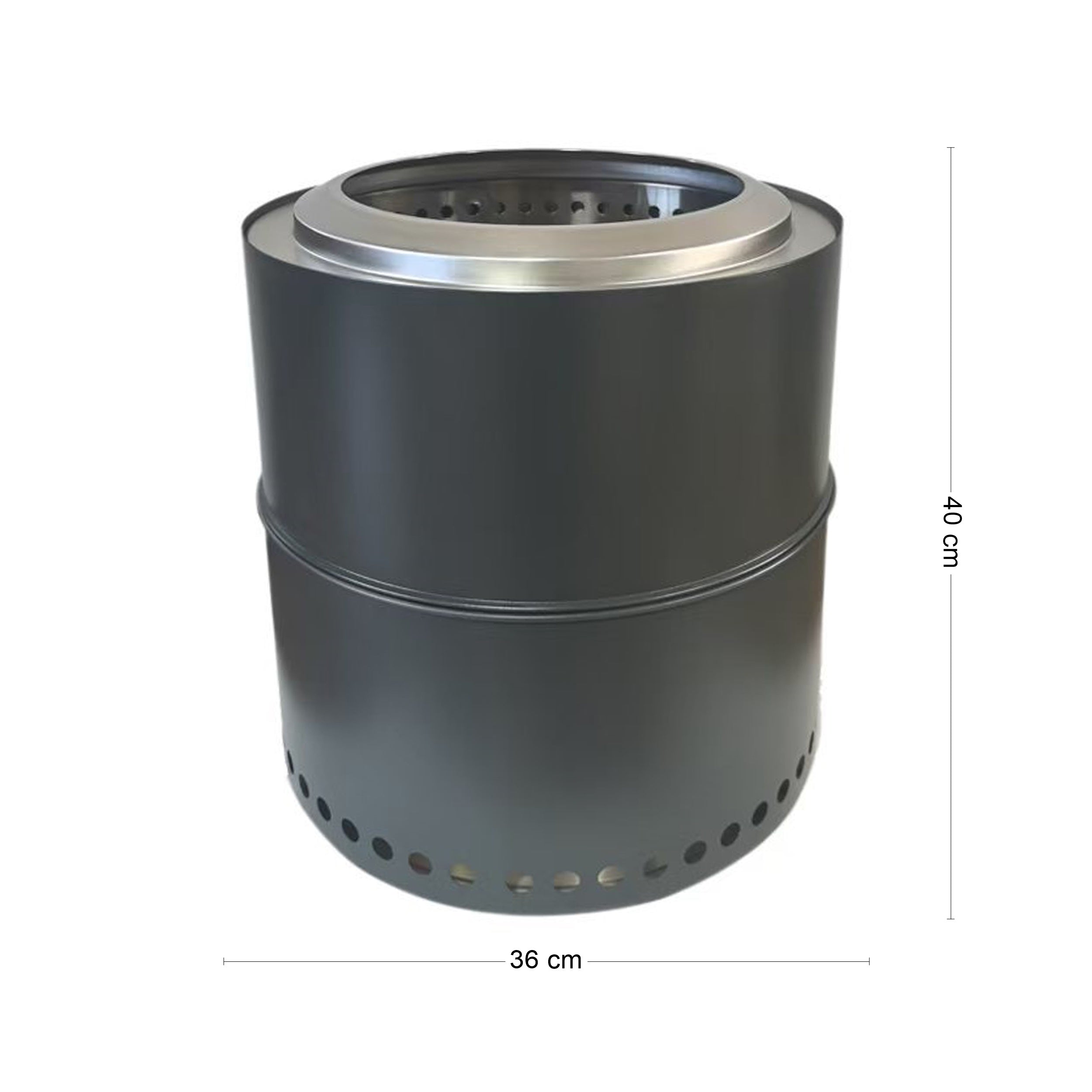 Rauchfreie Reuerschale NOVA Edelstahl Feuerstelle für Garten Terrasse Balkon