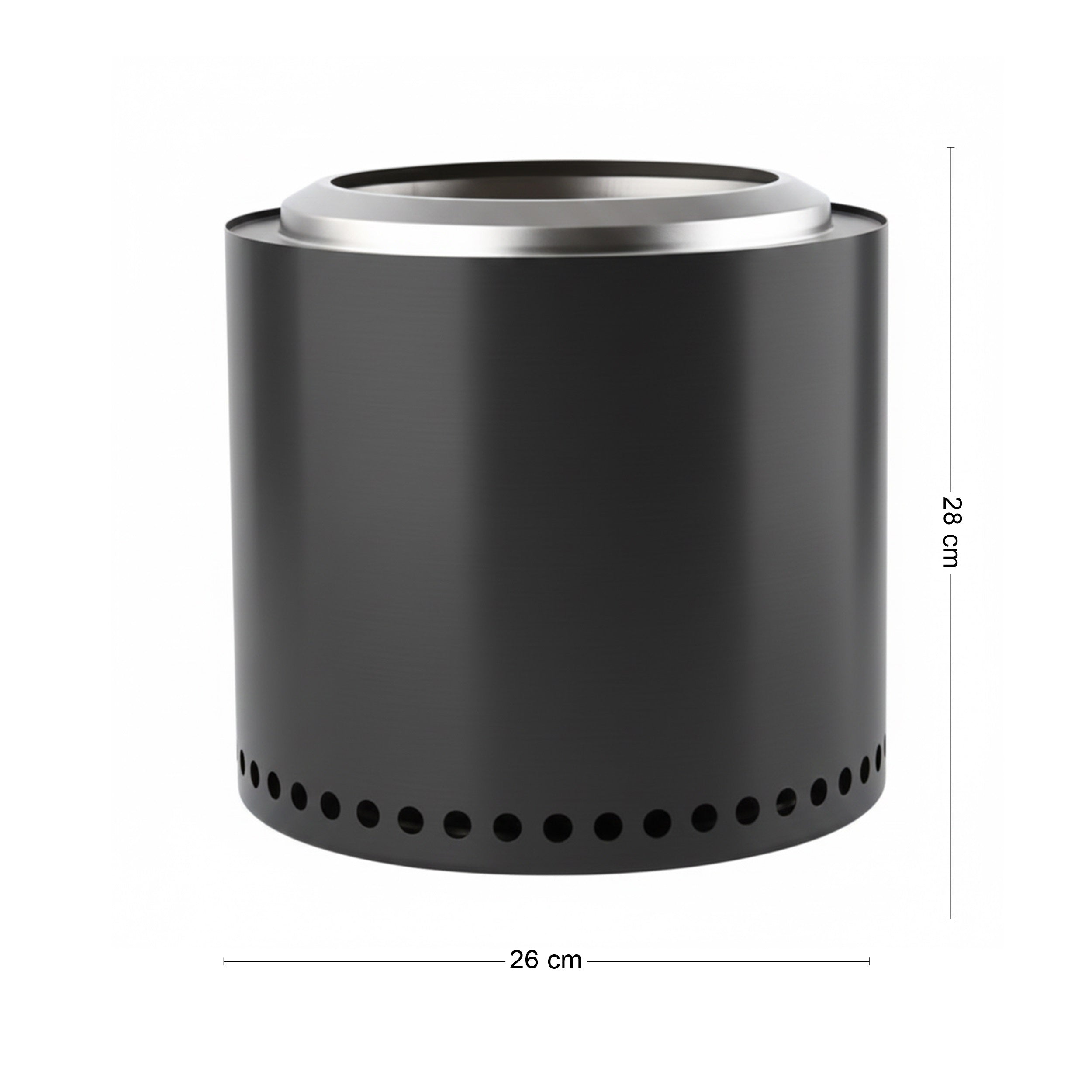 Rauchfreie Feuerschale Edelstahl klein Feuerstelle für Garten Terrasse Balkon