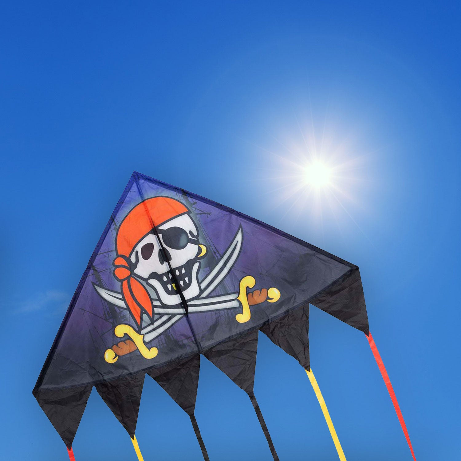 Kinderdrachen Einleiner Drachen HQ Delta Jolly Roger 140 cm Flugdrache