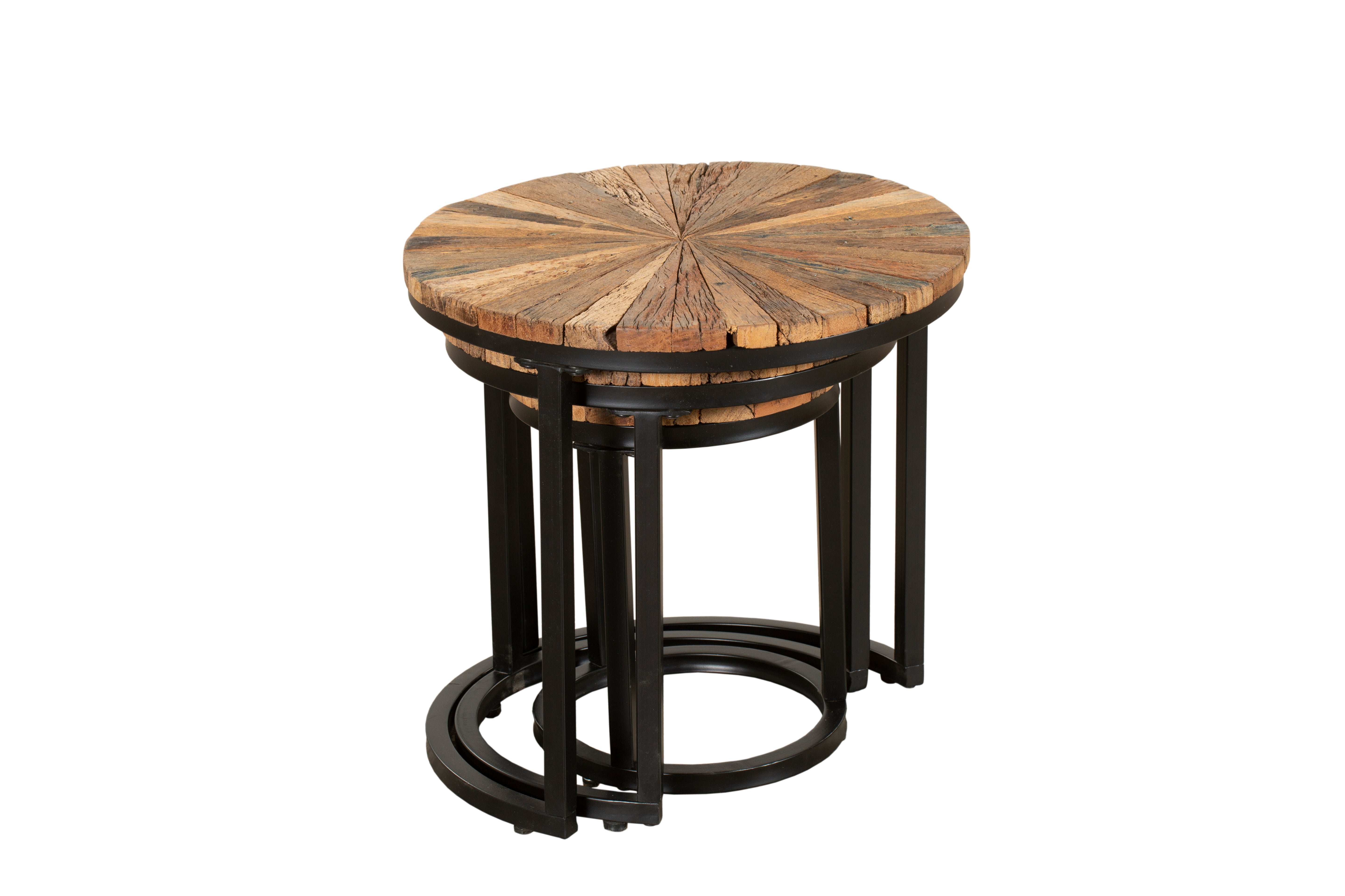 Beistelltisch-Set MANDYA 3er-Set Satztische Couchtisch-Set Industrial Interia Home & Living