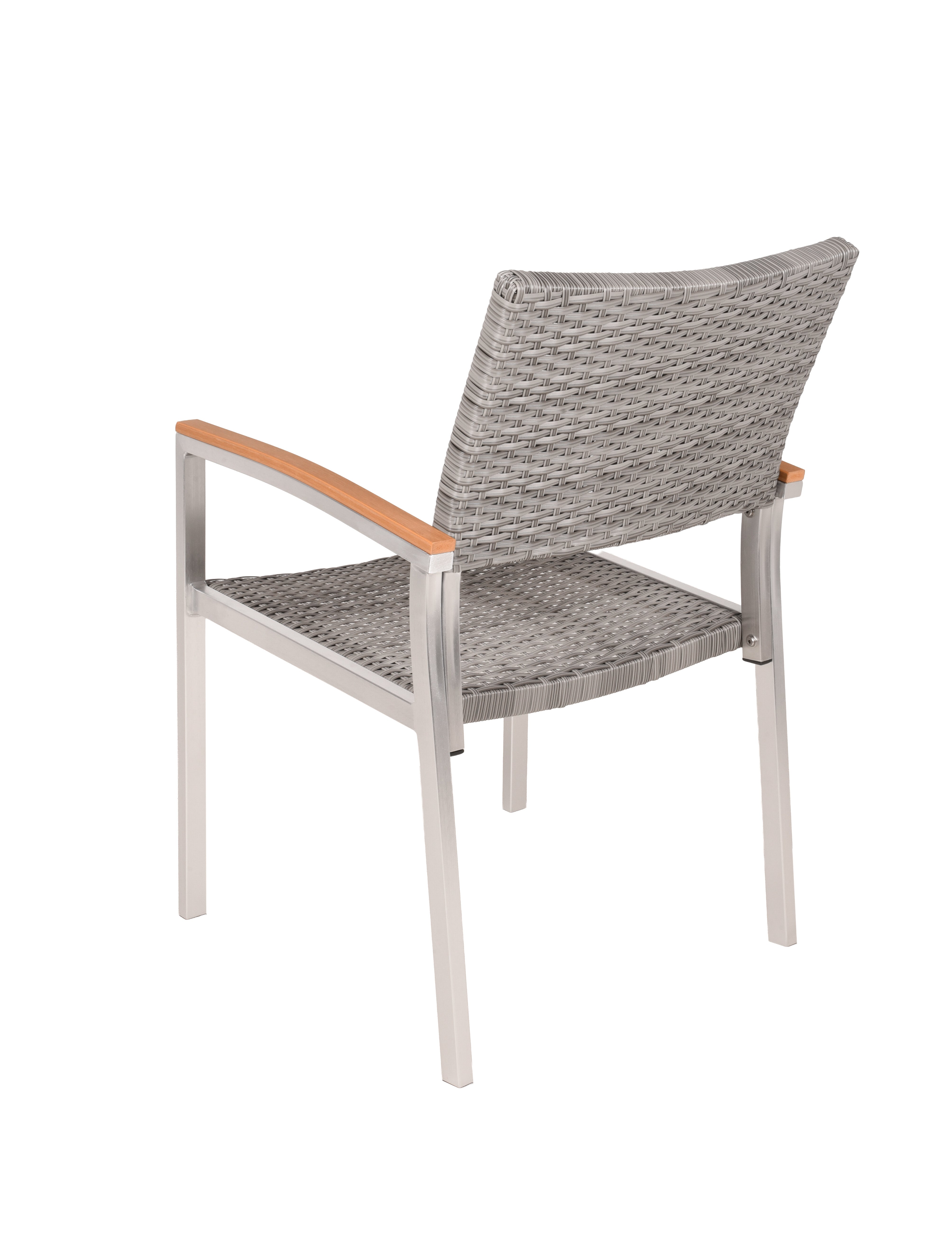 Stuhl LIVORNO Gartenstuhl Geflechtstuhl Aluminium Garden Pleasure 2er-Set