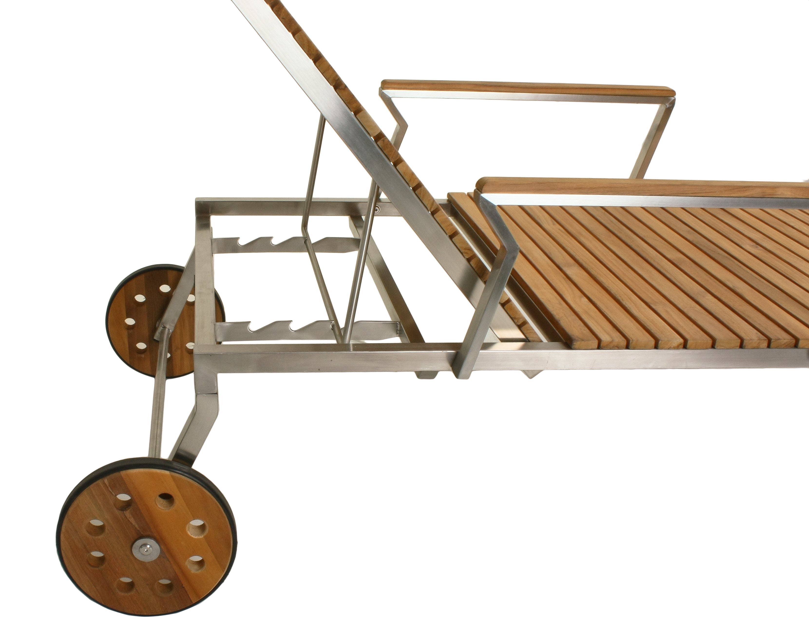 Sonnenliege DENVER Gartenliege Relaxliege Teakholz Edelstahl verstellbar Garden Pleasure