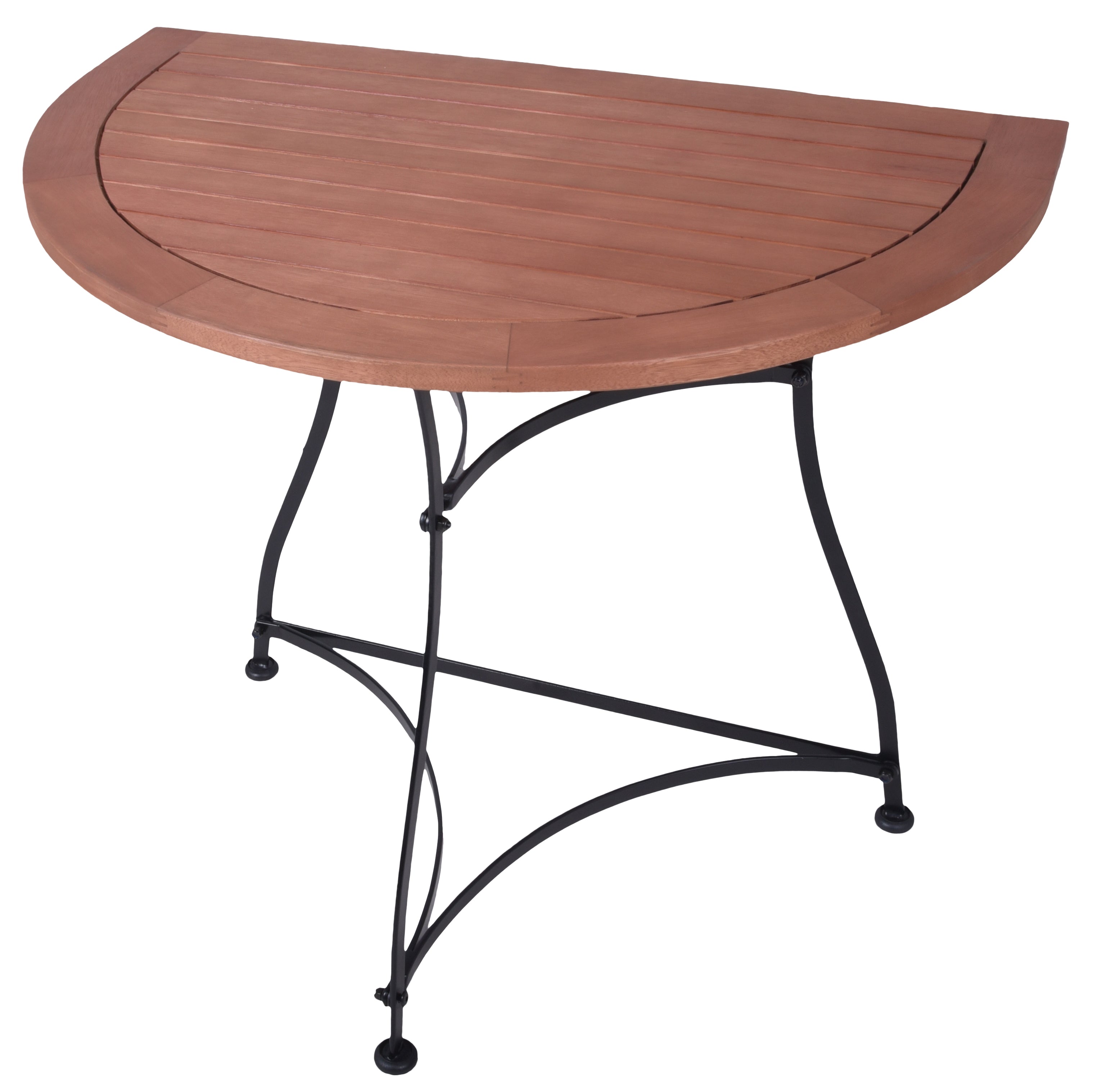 Balkonhalbtisch WIEN halbrunder Balkontisch Klapptisch Eukalyptus platzsparend Garden Pleasure