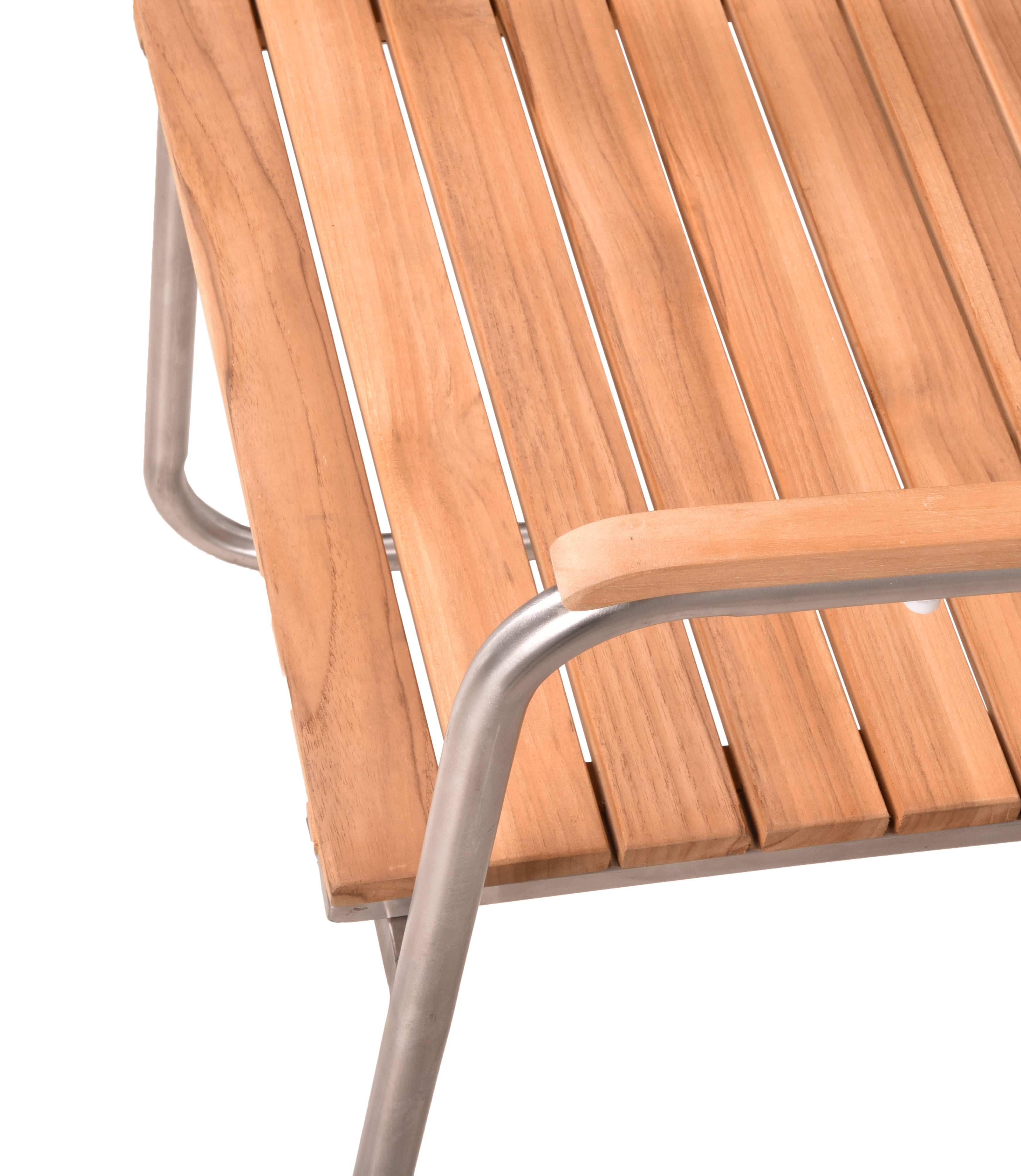 2er Set Freischwinger DENVER Gartenstuhl Schwingstuhl Edelstahl Teak stapelbar Garden Pleasure