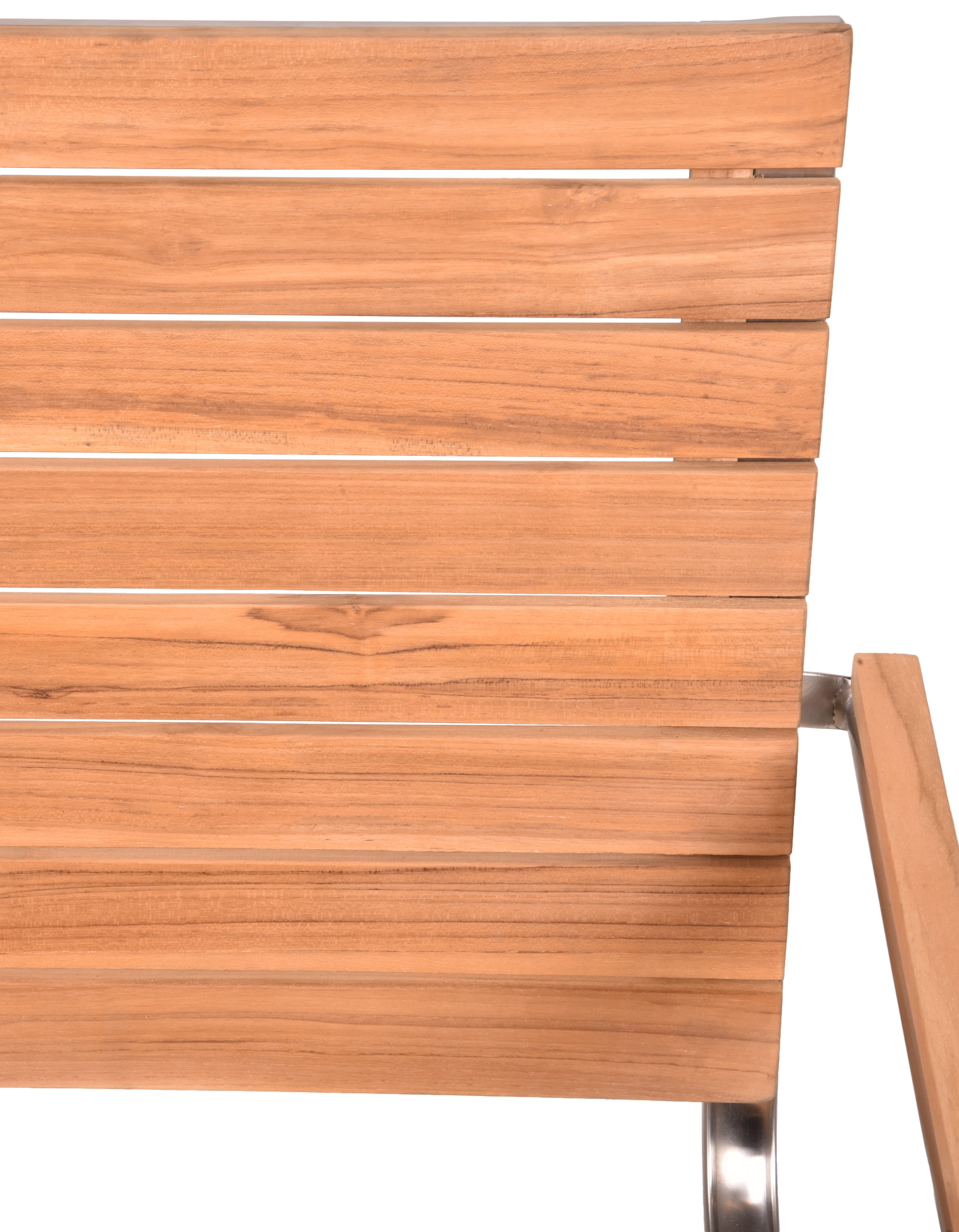 2er Set Freischwinger DENVER Gartenstuhl Schwingstuhl Edelstahl Teak stapelbar Garden Pleasure