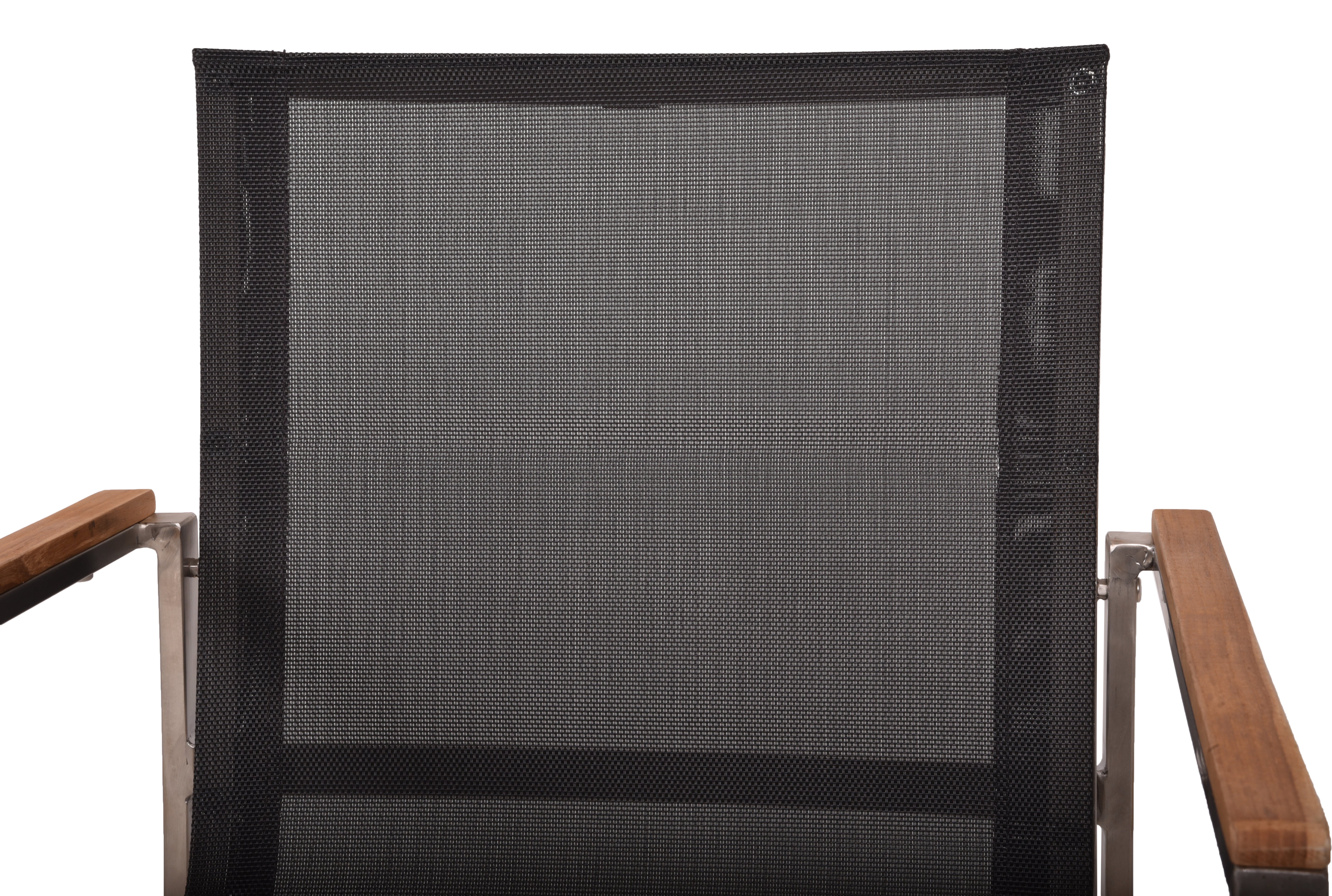 2er Set Stapelstuhl DENVER Gartenstuhl Textilene Edelstahl Teak Armlehnen Garden Pleasure