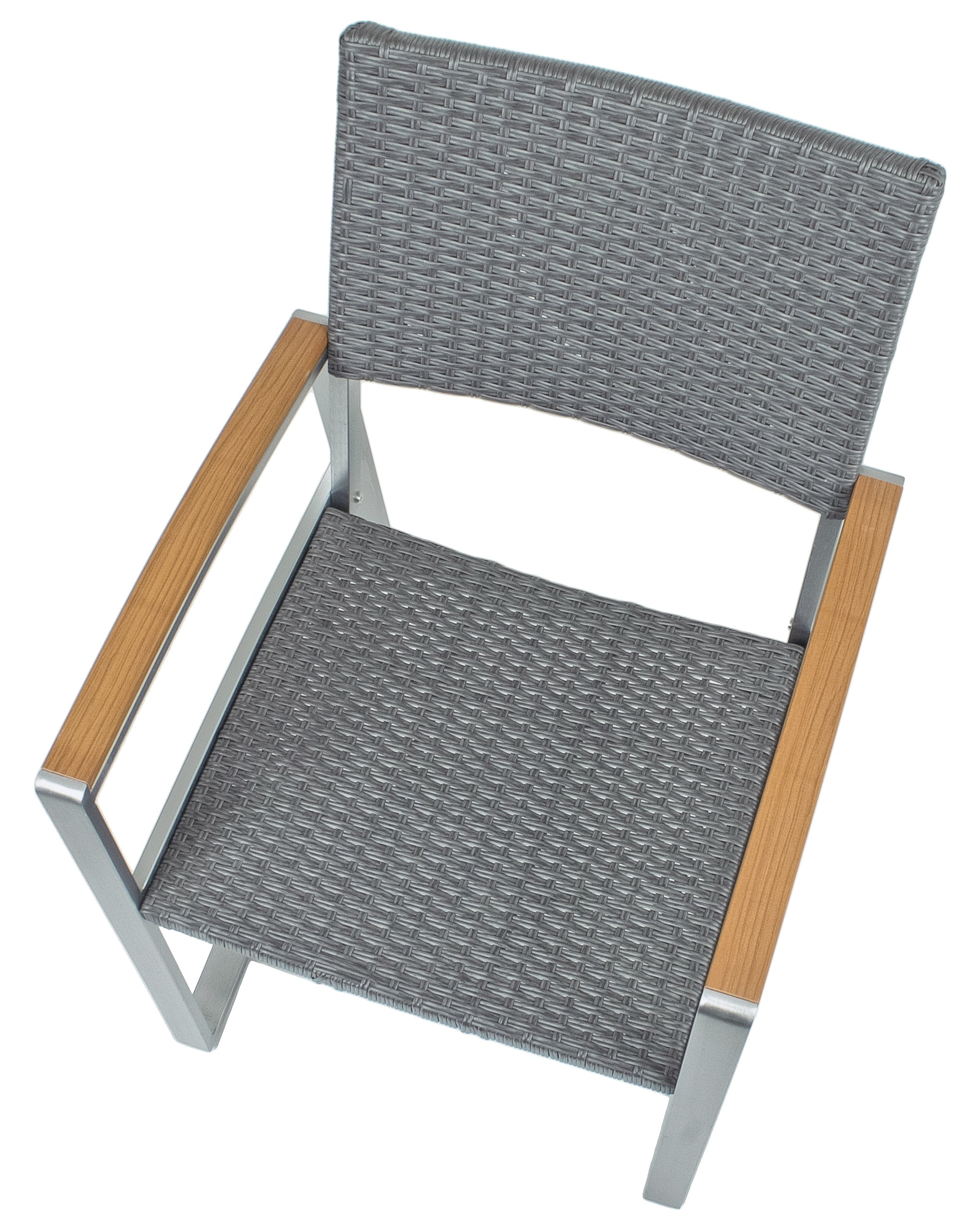 2er Set Stuhl AVA Gartenstuhl Armlehnstuhl Aluminium Nonwood Polyrattan Garden Pleasure