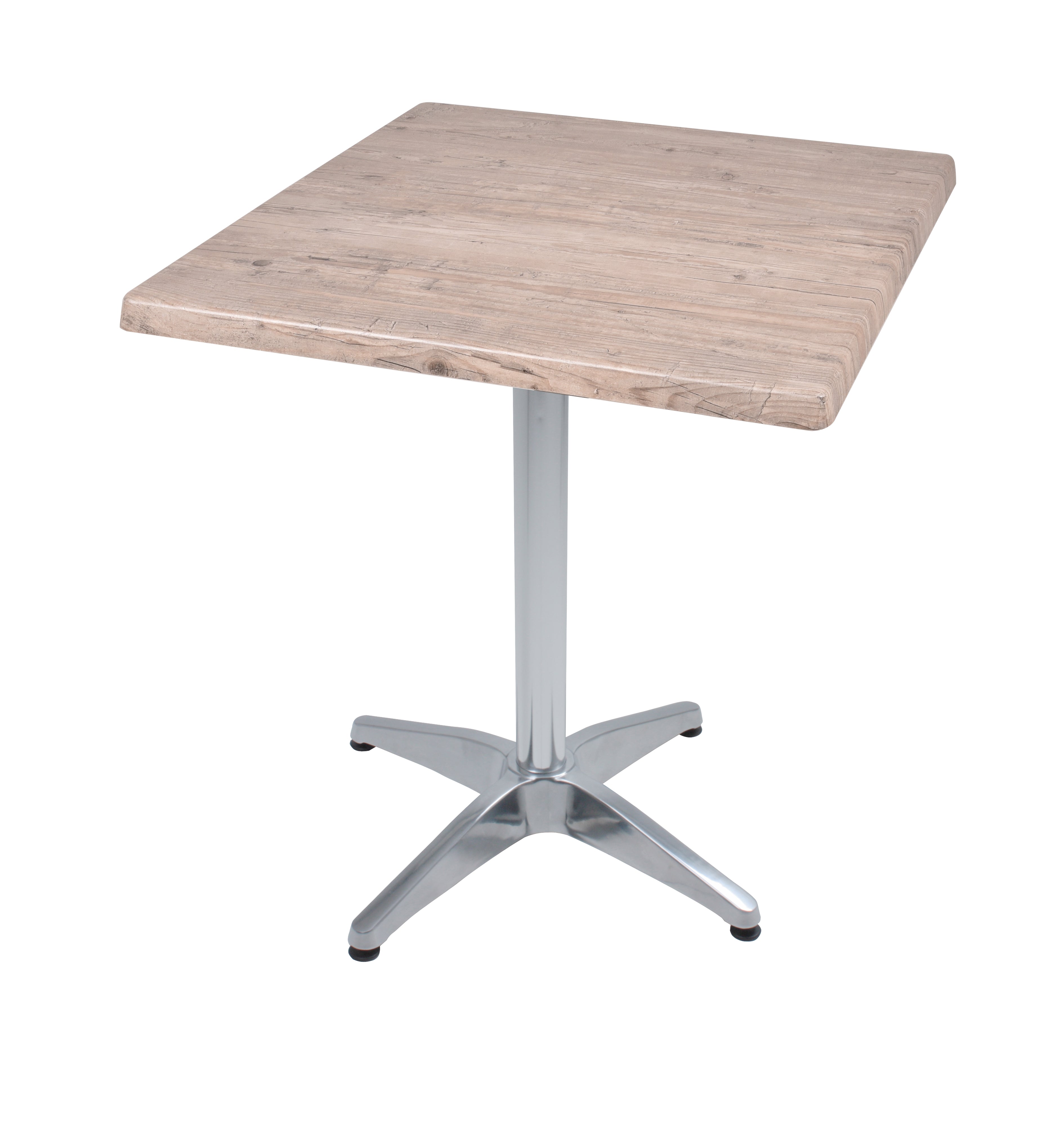 Bistrotisch BRENTA 70x70cm Gartentisch Holz-Optik Washington Pine Aluminium Garden Pleasure