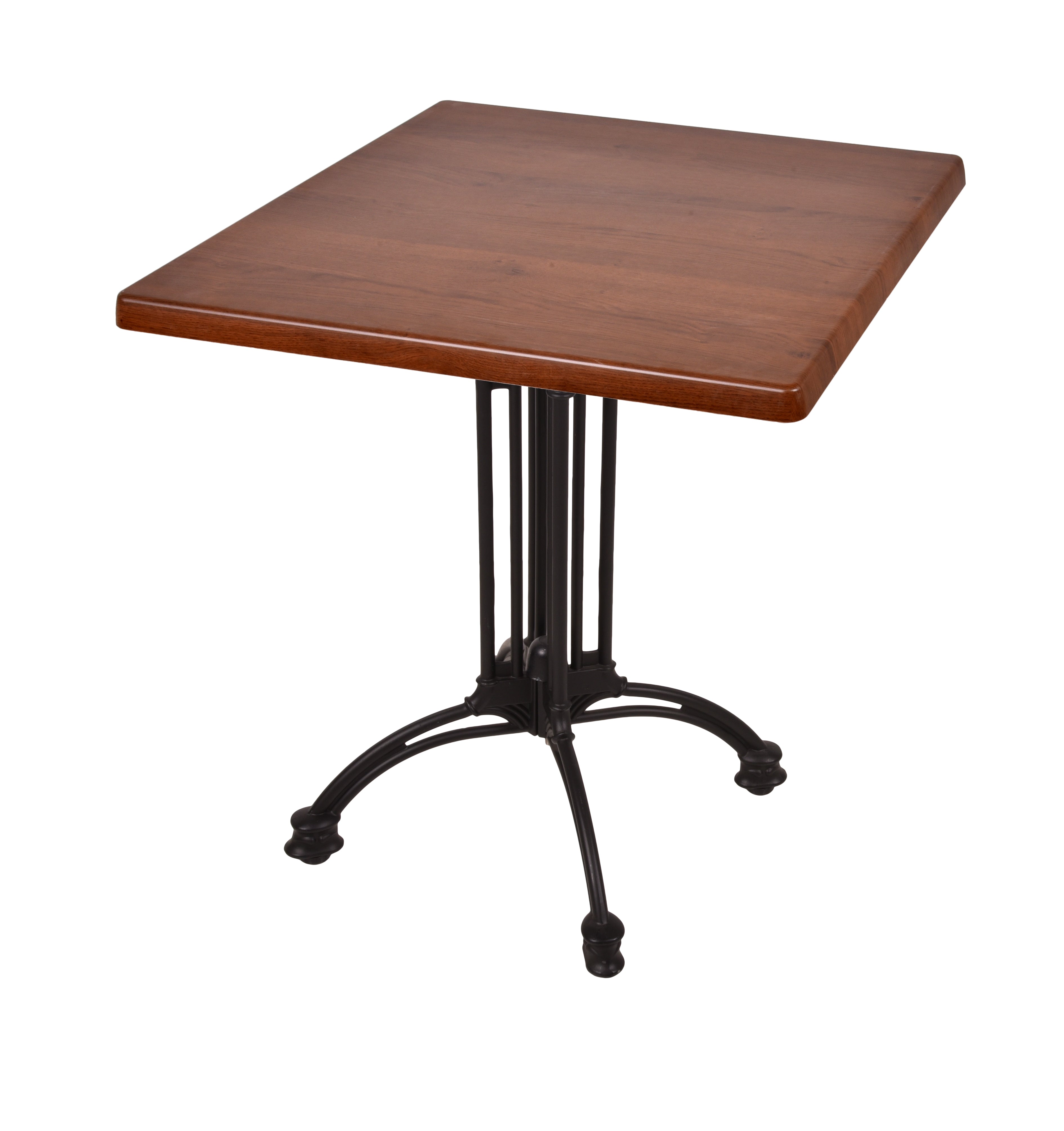 Bistrotisch MORENA 70x70cm Gartentisch dunkelbraun Holz-Optik Aluminium Garden Pleasure