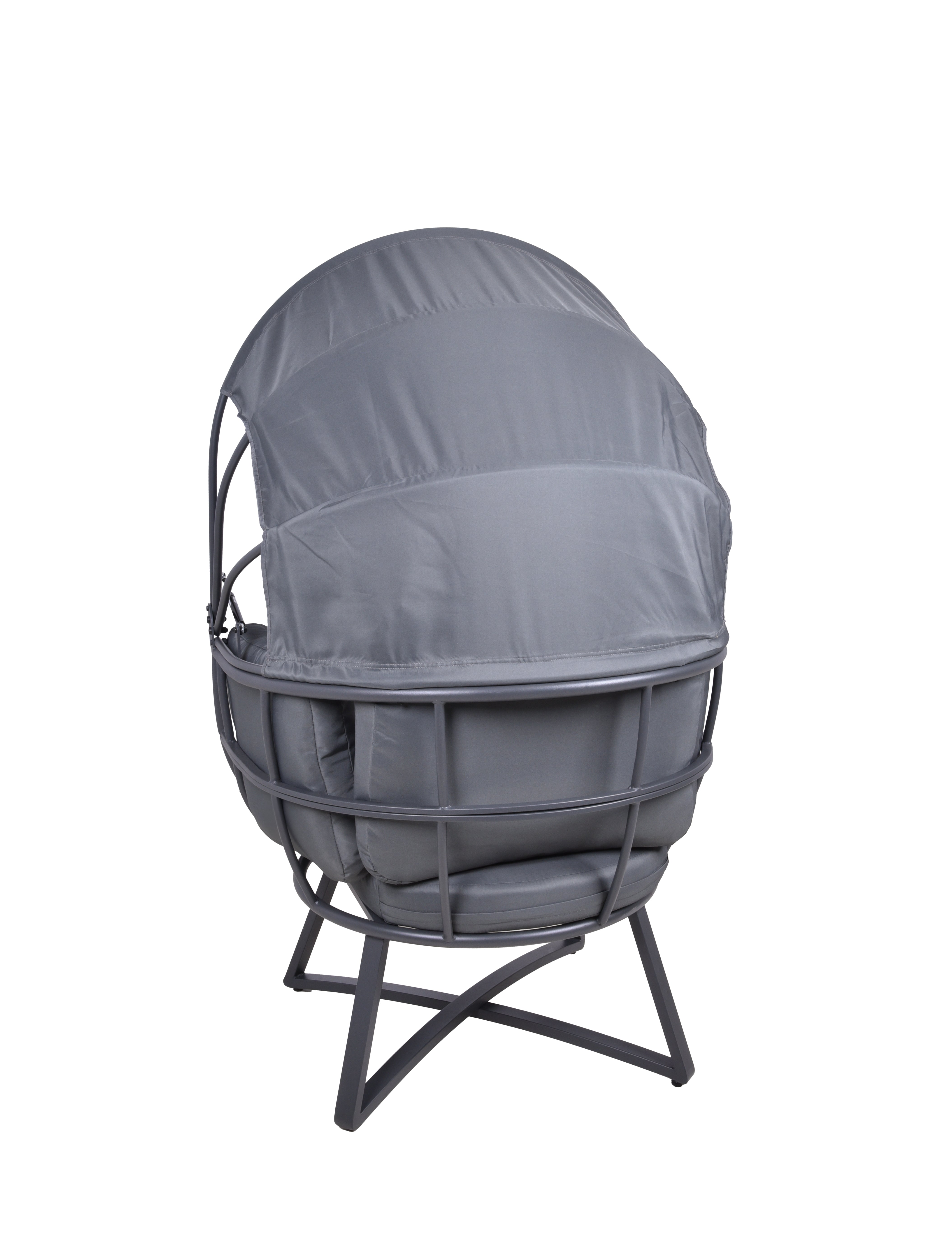 Relaxsessel DELOS Loungesessel Gartensessel Hängesessel mit Sonnendach anthrazit Garden Pleasure