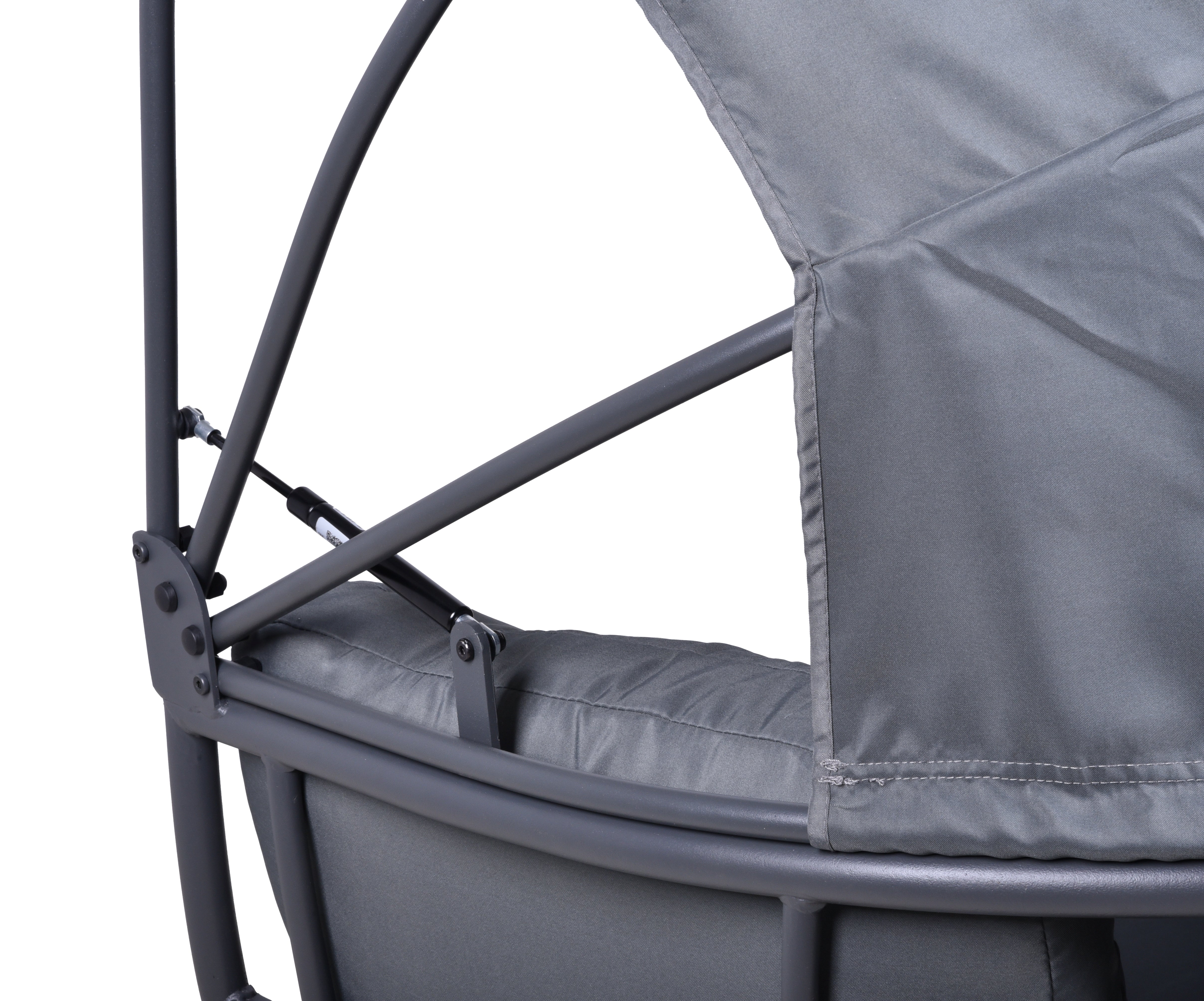 Relaxsessel DELOS Loungesessel Gartensessel Hängesessel mit Sonnendach anthrazit Garden Pleasure