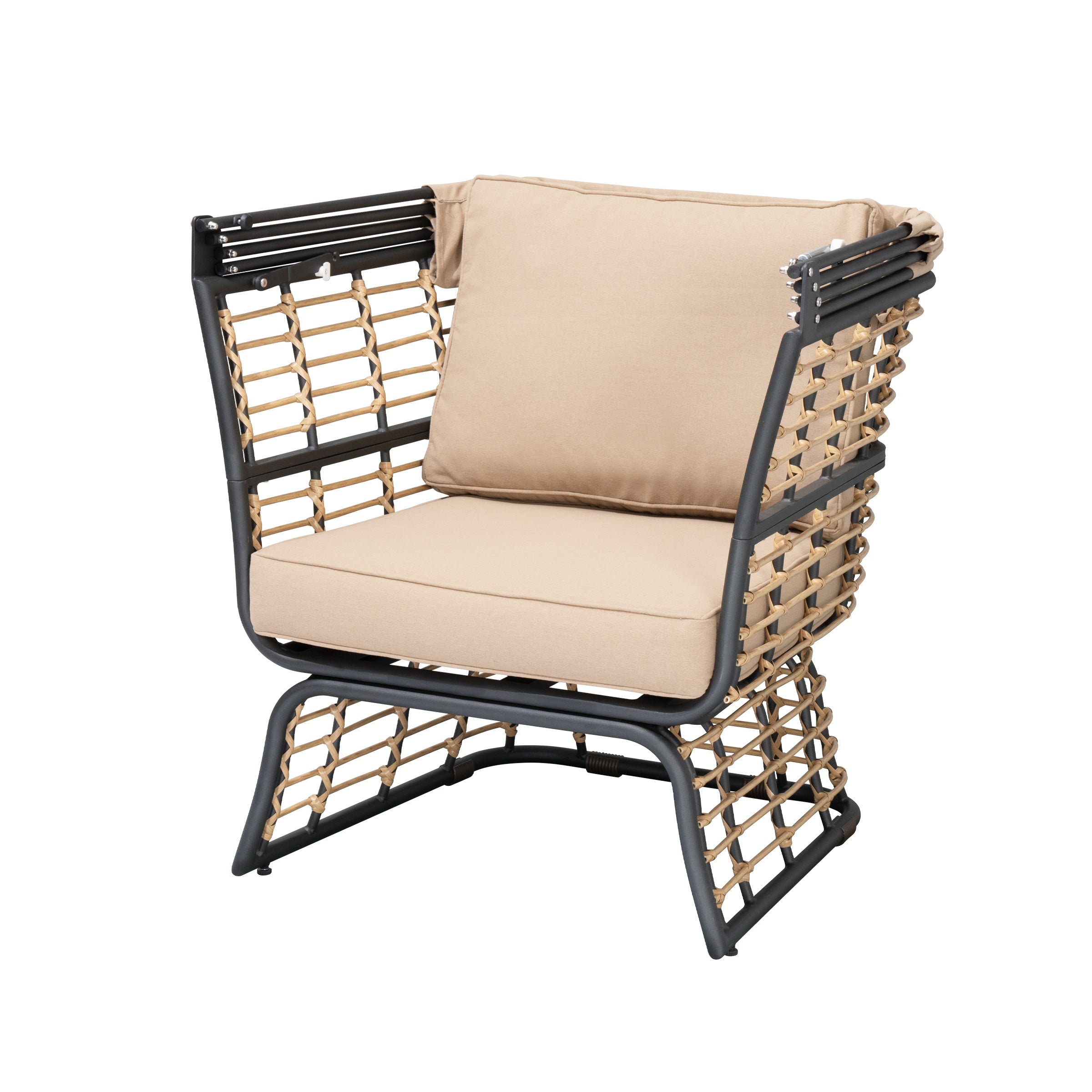 Relaxsessel PAROS Loungesessel Gartensessel Hängesessel mit Sonnendach elegant Garden Pleasure