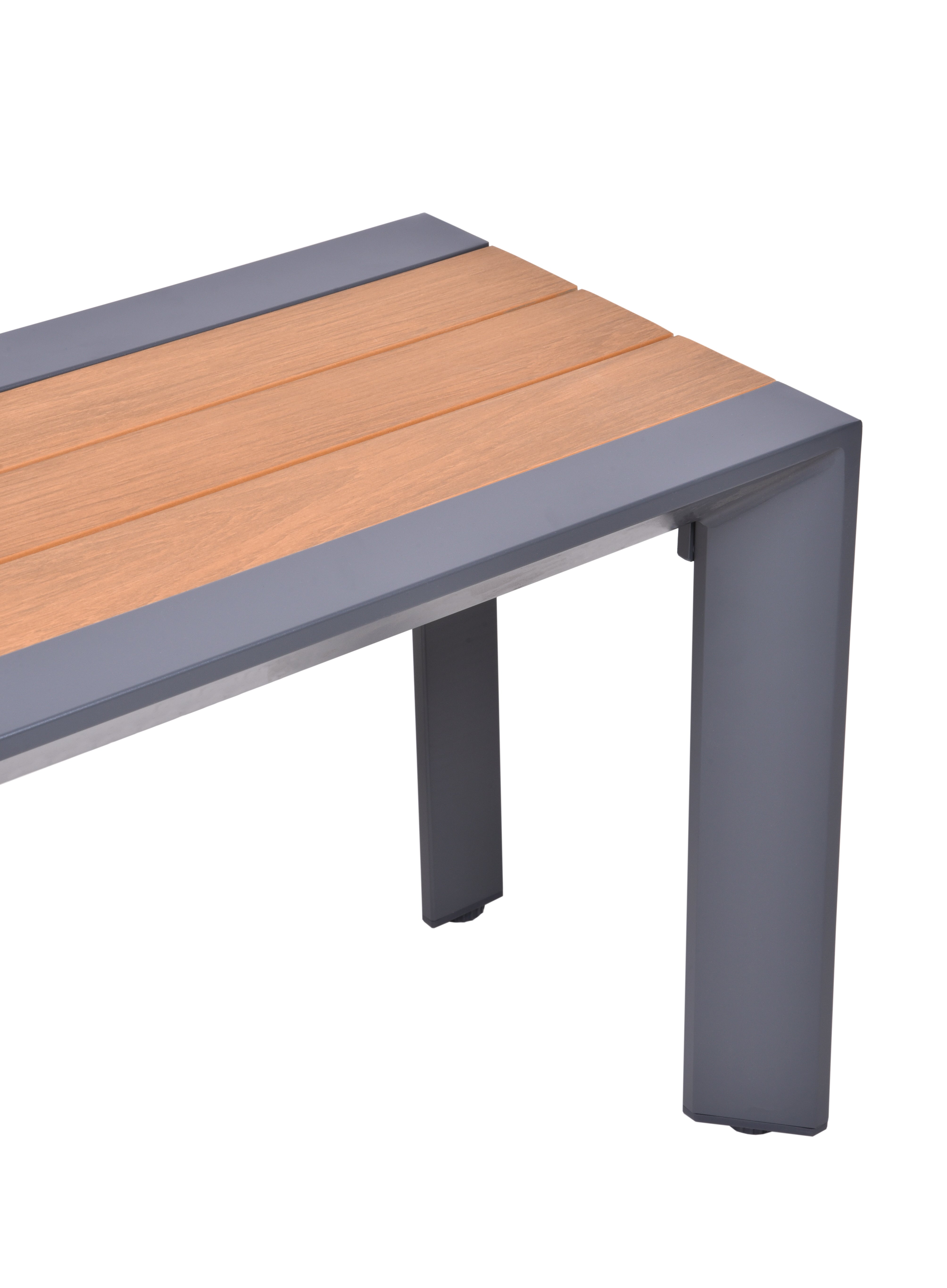 Sitzbank SILEA Gartenbank ohne Lehne Parkbank Aluminium Non-Wood Garden Pleasure