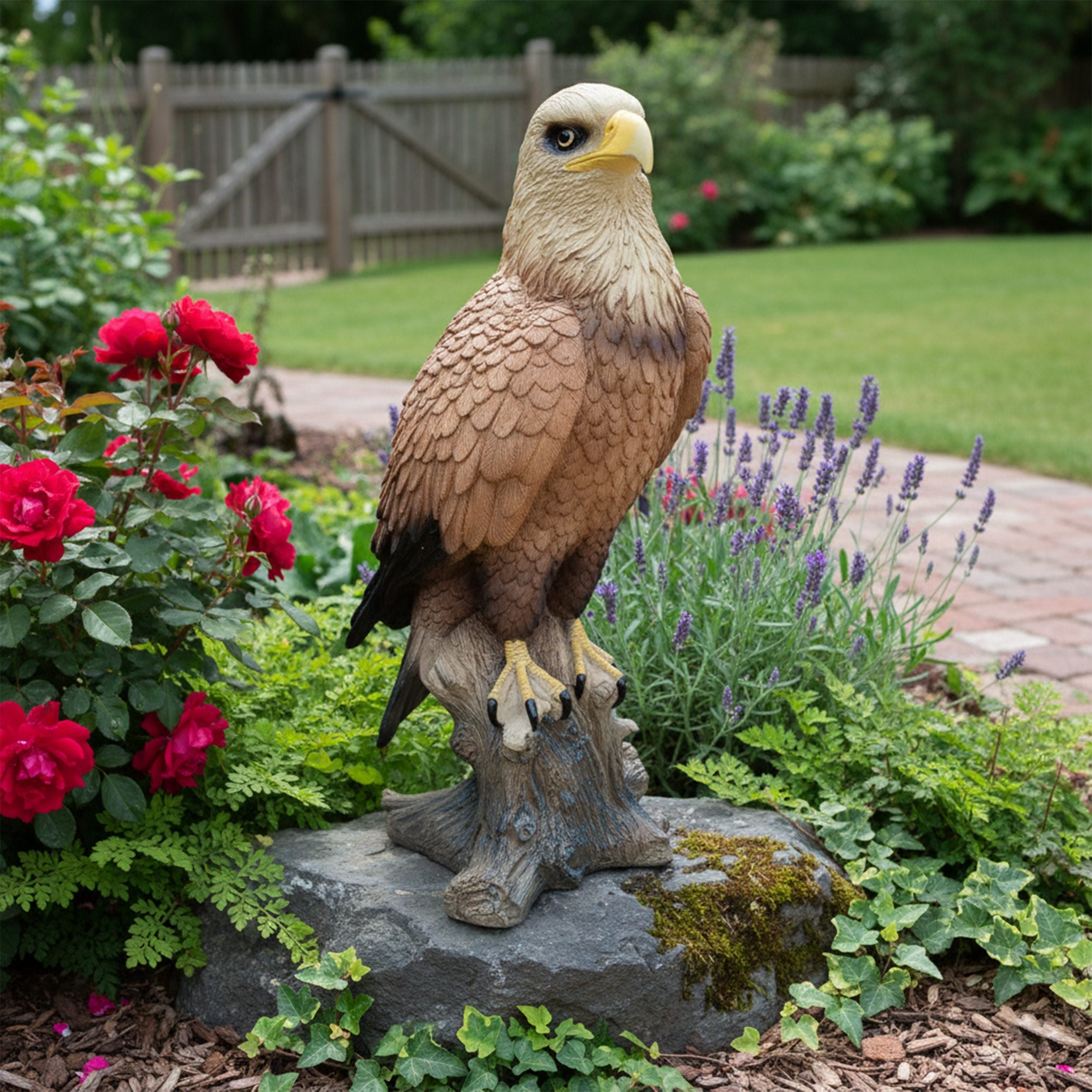 Adler Figur groß Gartenfigur Adler für Garten Terrasse & Wohnbereich