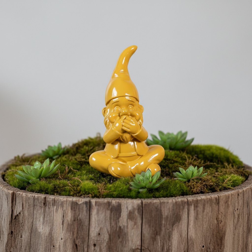 Gartenzwerg nichts sagen -GartenPoser- Zwerg Deko in Pastell Hochglanz 2 Größen 6 Farben (MutePoser)