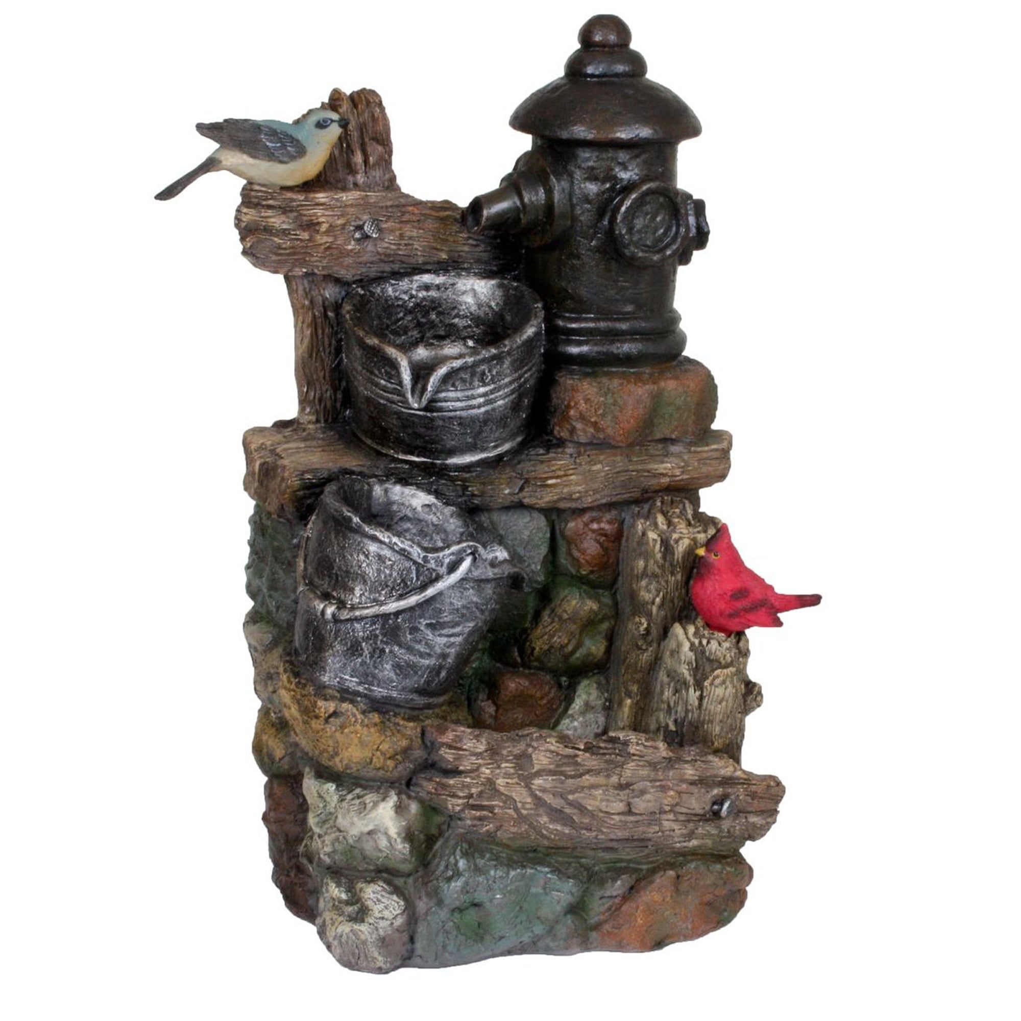 Gartenbrunnen METIS Zierbrunnen Brunnen Wasserspiel Holz-Optik Stein-Optik Garden Pleasure