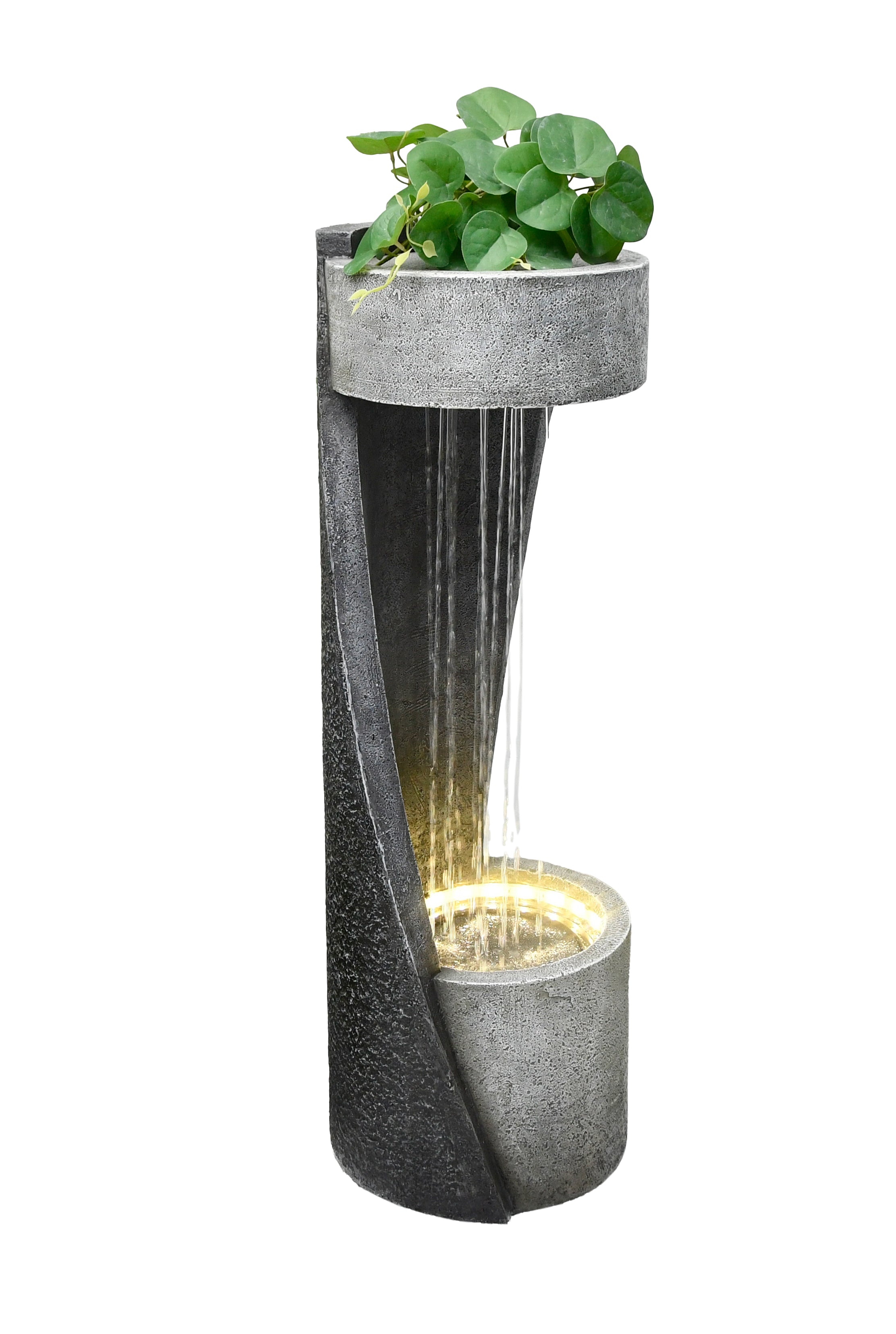 Gartenbrunnen ZELOS Säulenbrunnen Zierbrunnen mit LED-Beleuchtung modern Garden Pleasure