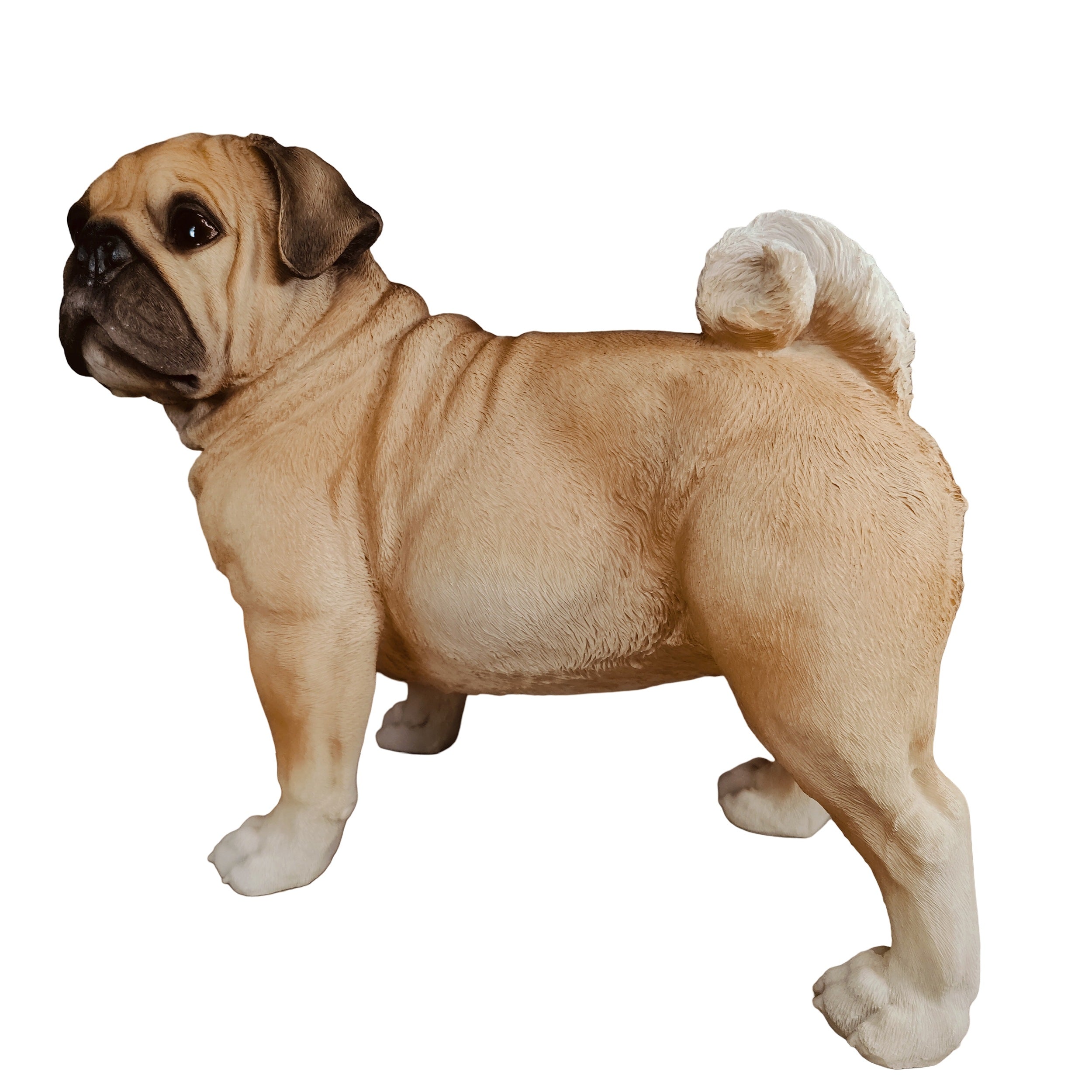 Mops Figur Hundefigur – Mops Deko Gartenfigur Hund Deko Hunde wie echt stehend oder sitzend