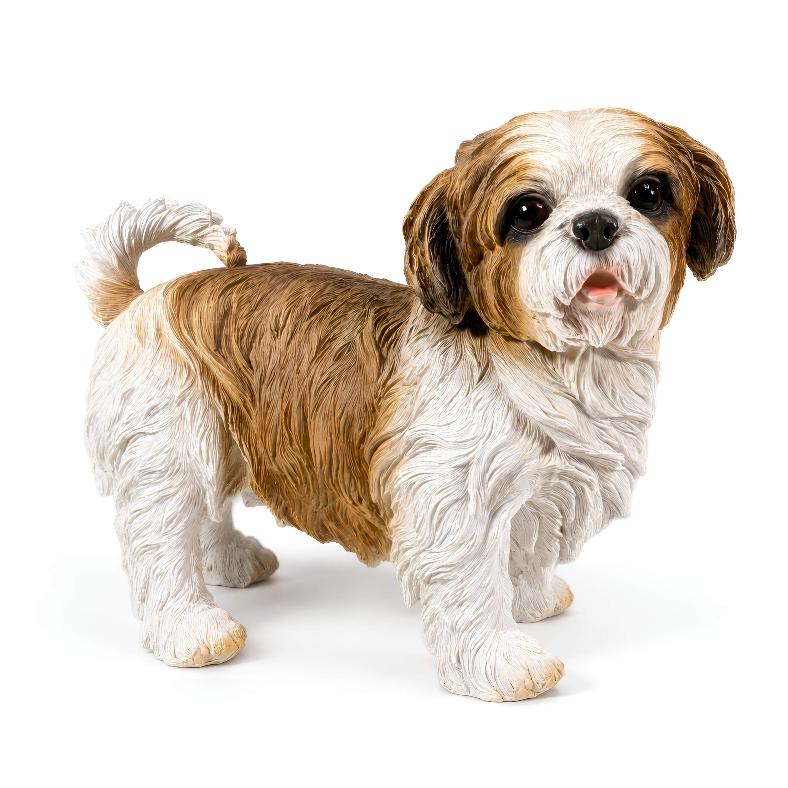 Shih Tzu Hundefigur lebensecht, Deko Hund für Haus & Garten in verschiedenen Größen, Farben & Posen