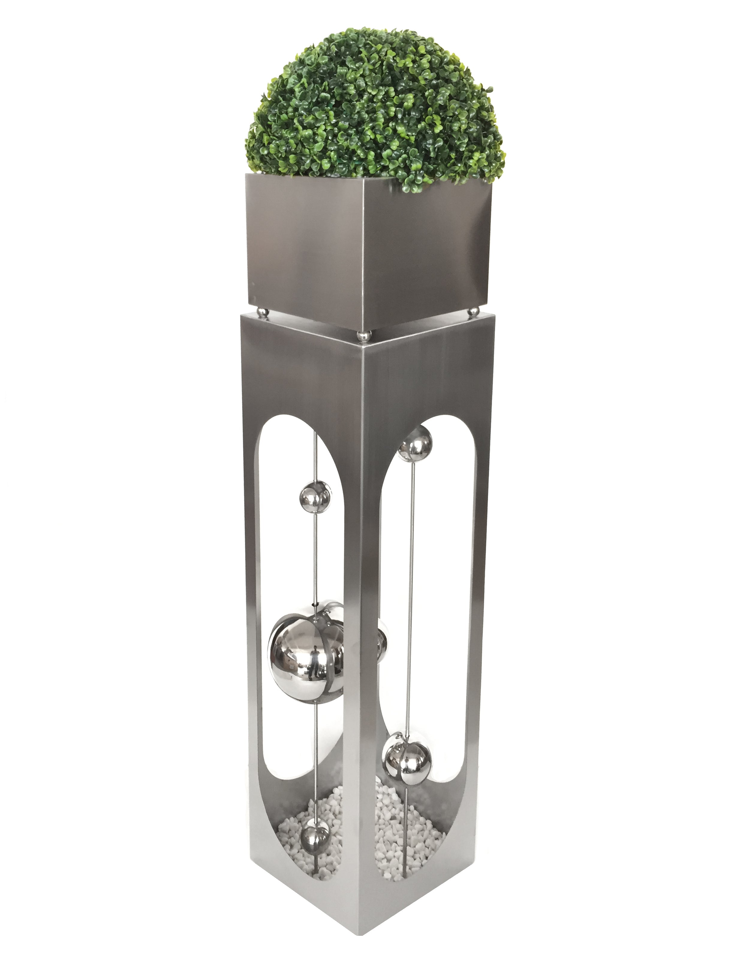 Pflanzsäule PATIO Dekosäule Blumenkasten Edelstahl modern elegant Garden Pleasure