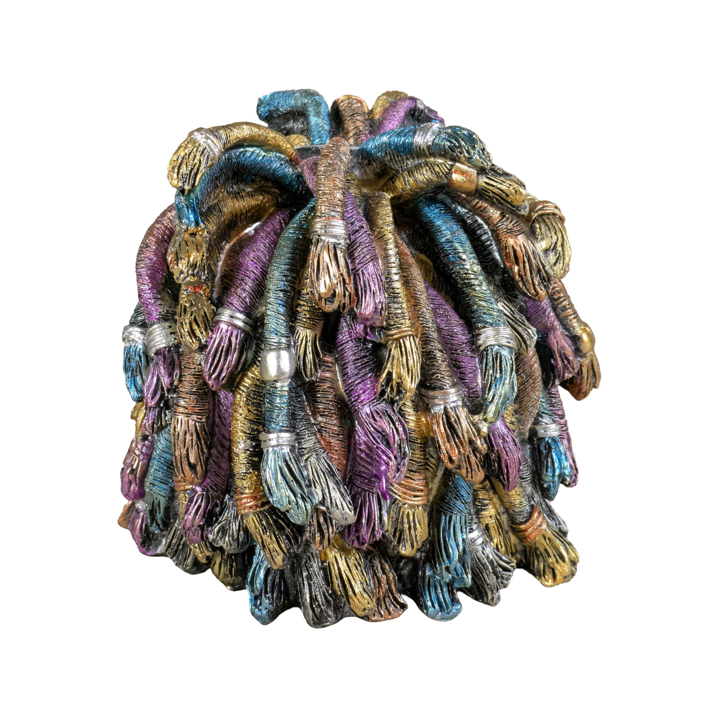 Schädel Deko Rasta Totenkopf Figur mit Sonnenbrille & Dreadlocks