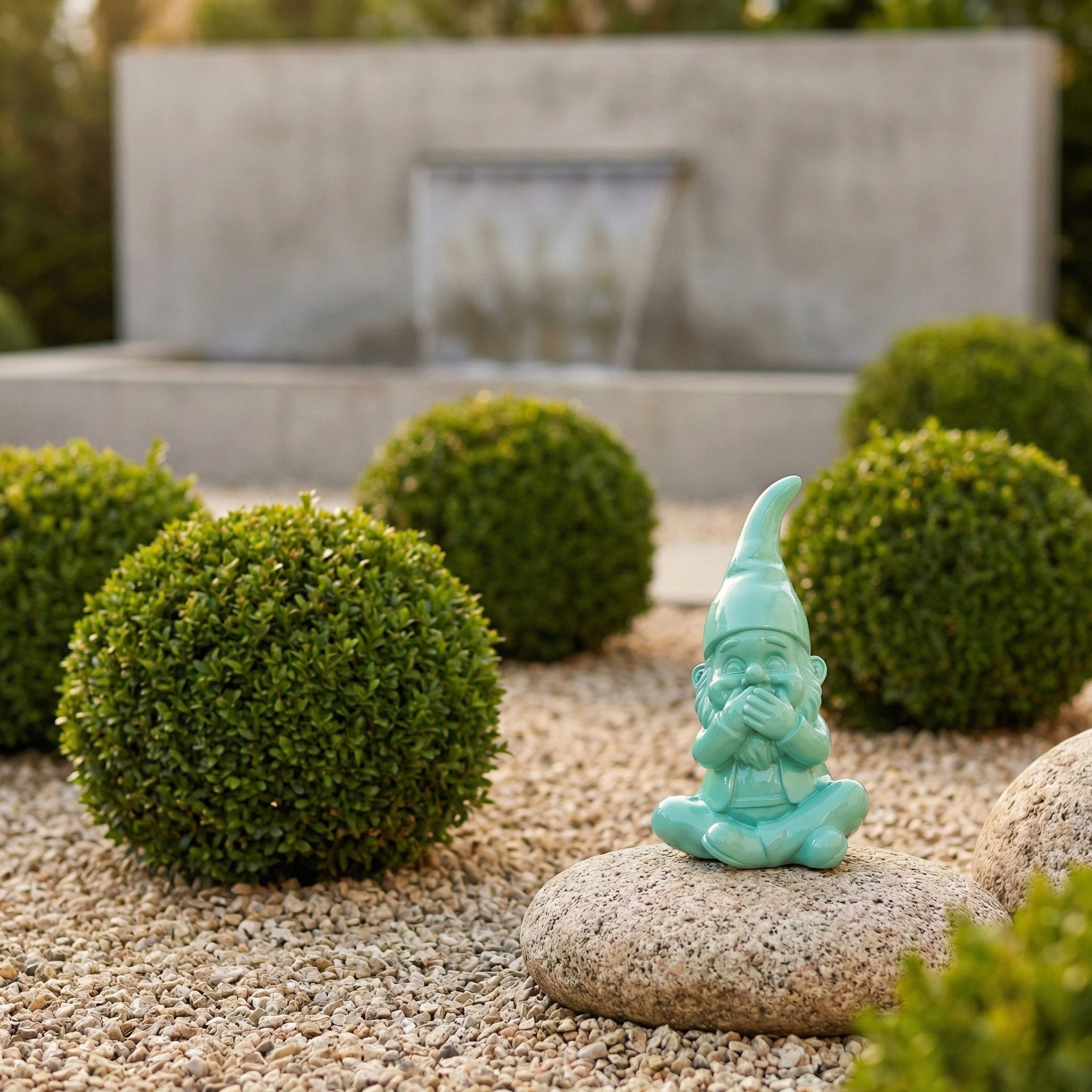 Gartenzwerg nichts sagen -GartenPoser- Zwerg Deko in Pastell Hochglanz 2 Größen 6 Farben (MutePoser)