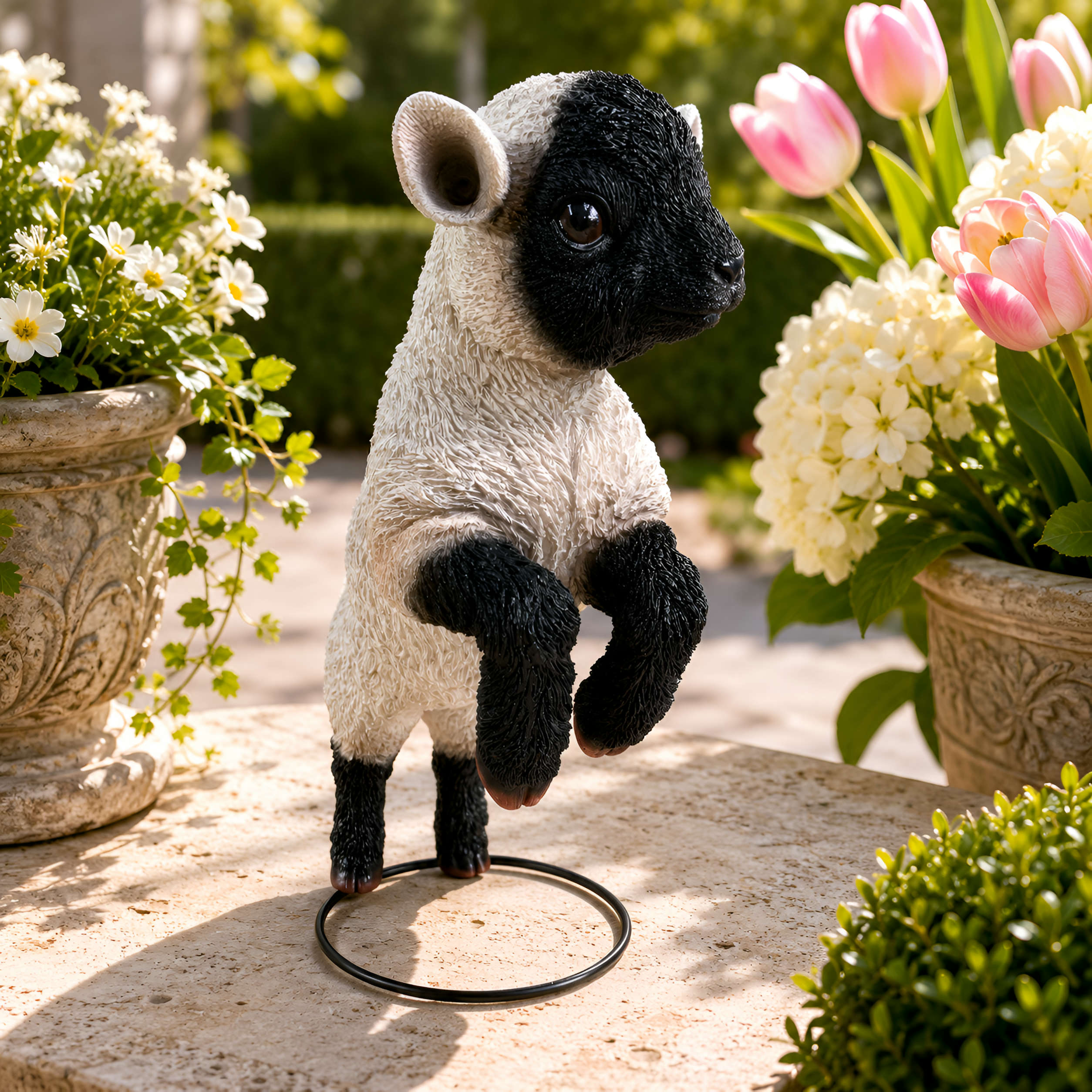 Schaffiguren Lamm Figur Deko Schafe für Garten Gartenfigur Lamm Varianten