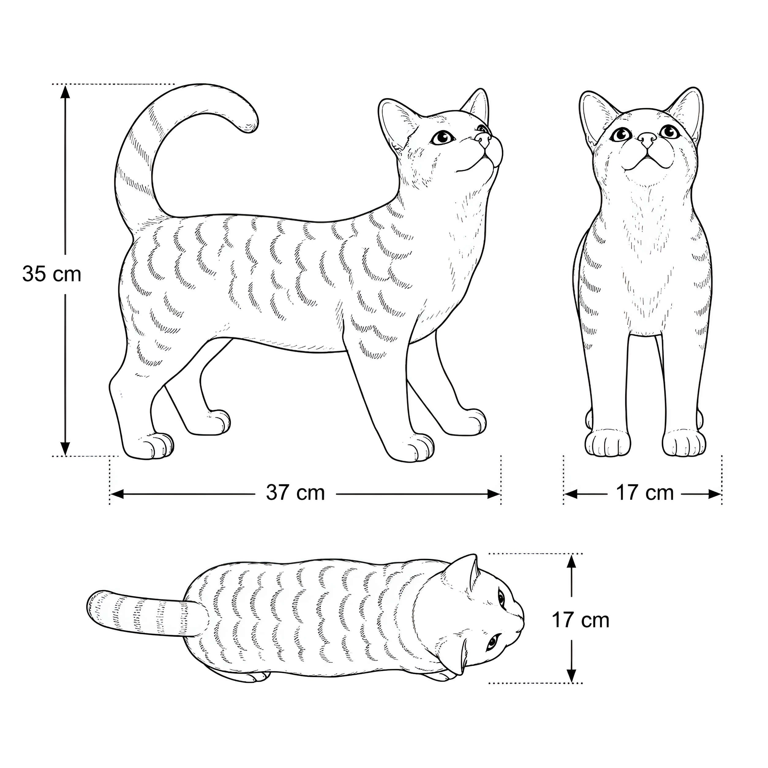 Katzenfigur Murli lebensechte Katze Katzen Deko Garten Katzenfigur Garten