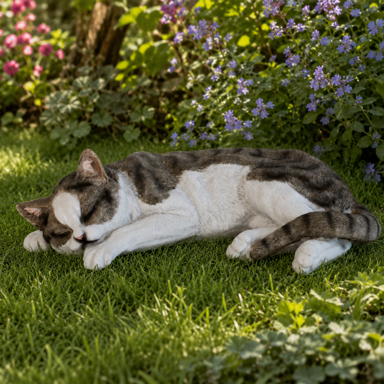 Katzenfigur Murli lebensechte Katze Katzen Deko Garten Katzenfigur Garten