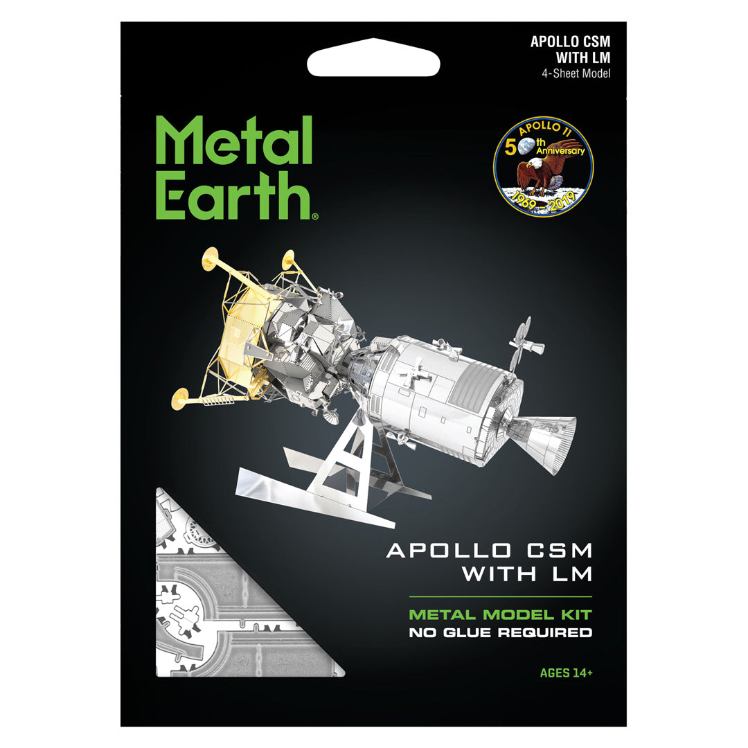 Metal Earth CSM Apollo CSM + LM MMS168 Modellbausatz Puzzle DIY Bausatz präzise gelasert stabil langlebig