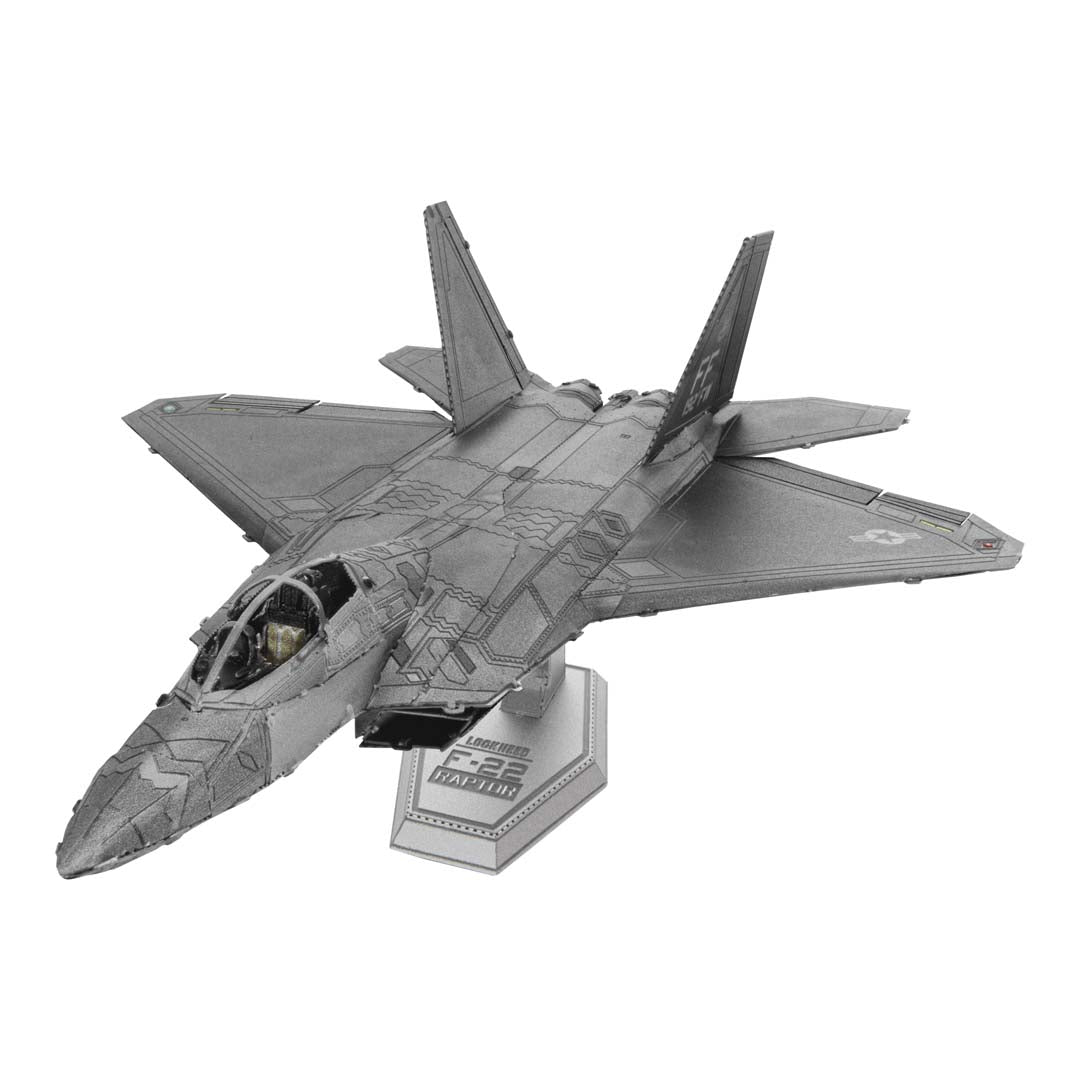 Metal Earth F-22 Raptor (farbiges Modell) ME1016 Modellbausatz Puzzle DIY Bausatz präzise gelasert stabil langlebig