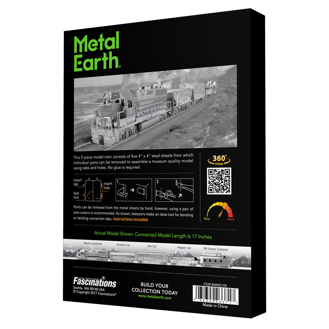 Metal Earth Freight Train Box Version MMG104 Modellbausatz Puzzle DIY Bausatz präzise gelasert stabil langlebig