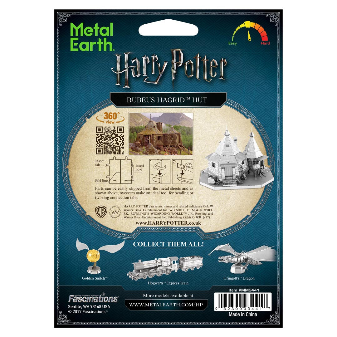 Metal Earth Harry Potter Hagrids Hut MMS441 Modellbausatz Puzzle DIY Bausatz präzise gelasert stabil langlebig