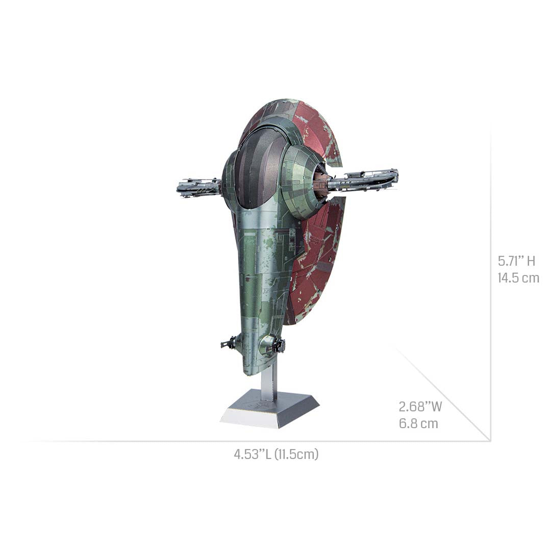 Metal Earth STAR Premium Series STAR WARS Mandalorian - Boba Fett's Starfighter ICX232 Modellbausatz Puzzle DIY Bausatz präzise gelasert stabil langlebig