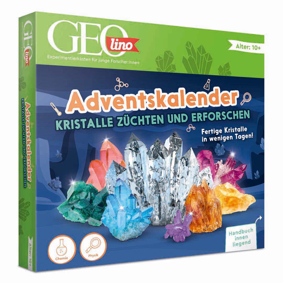 Adventskalender GEOLINO Kristalle züchten & erforschen Weihnachtskalender Experimentier-Set Franzis