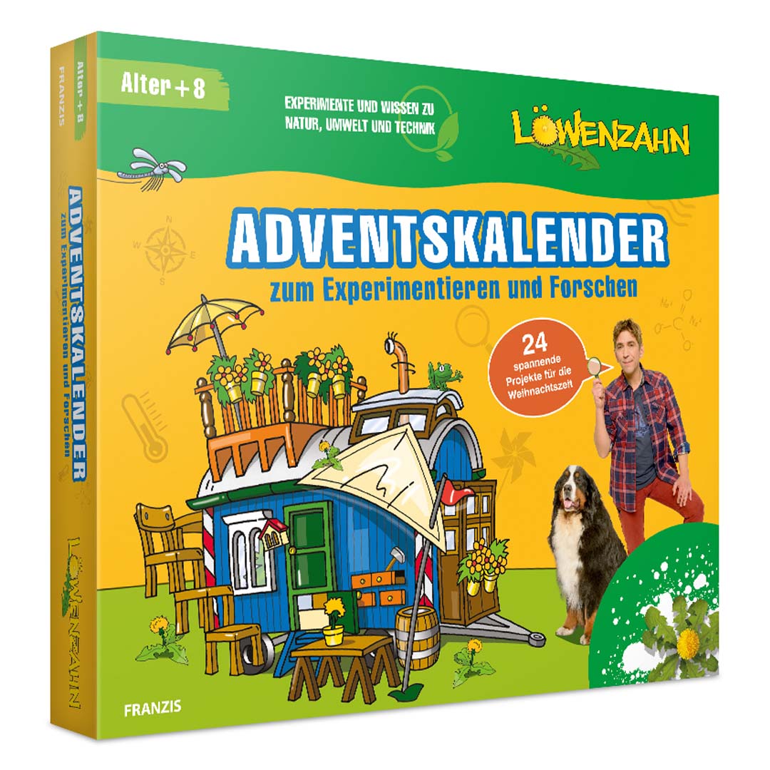 Adventskalender LÖWENZAHN Experimentier-Kalender Weihnachtskalender für Naturfreunde Franzis