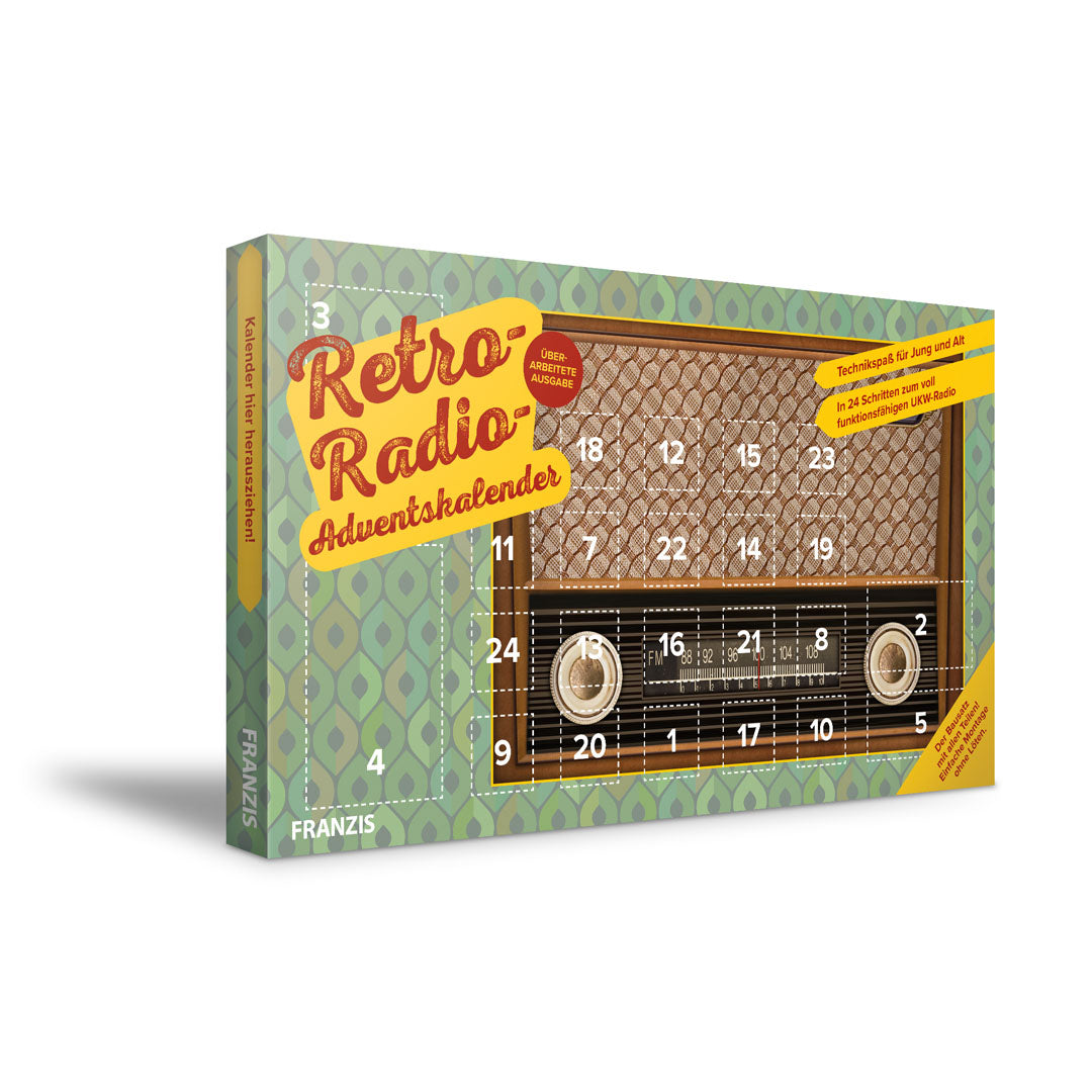 Adventskalender RETRO-Radio zum Selberbauen Weihnachtskalender Elektronik-Bausatz für Tüftler Franzis