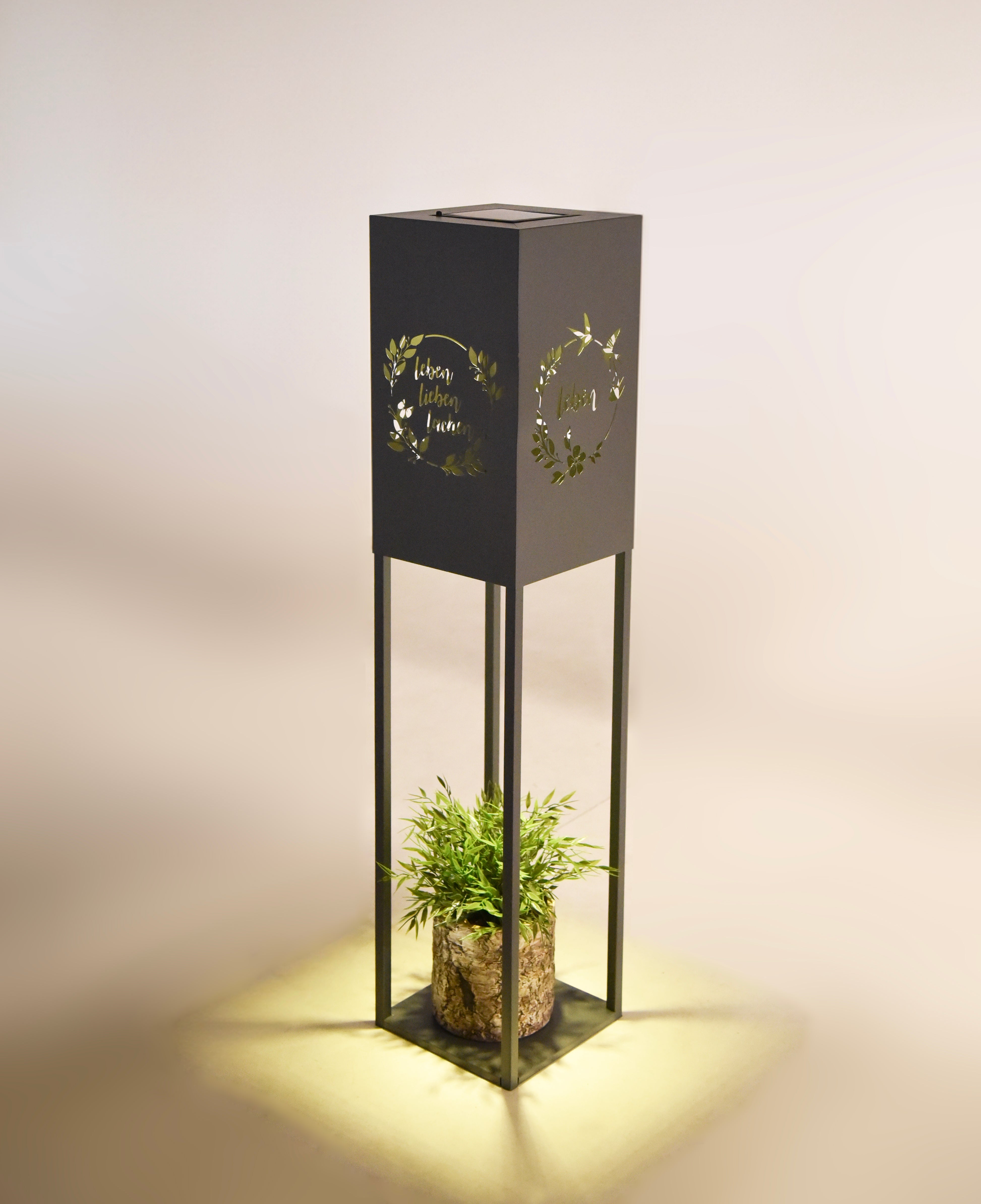 Licht-Dekosäule VIVIAN Dekoration LED-Säule Garden Pleasure grau