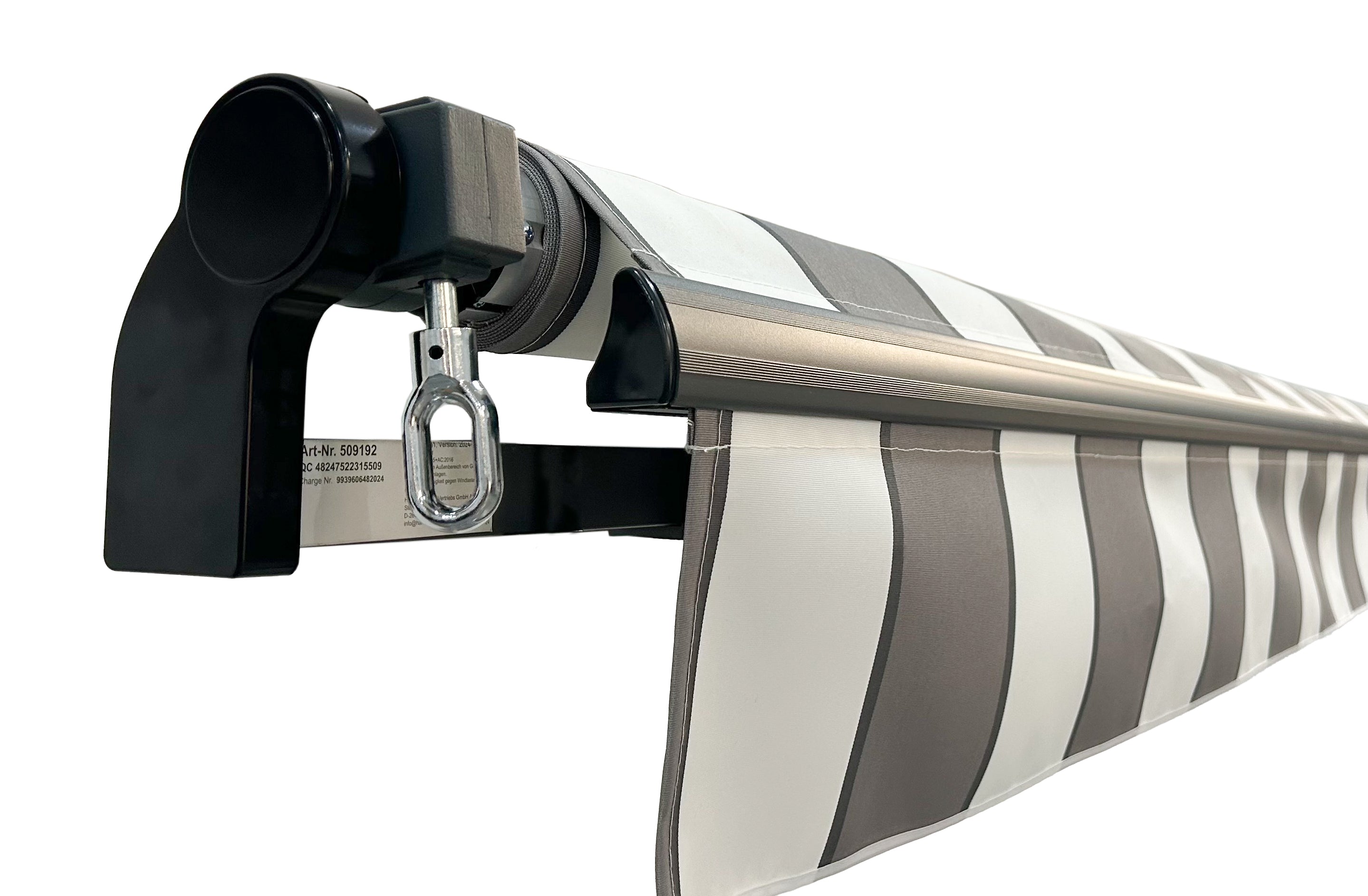 Gelenkarmmarkise Markise Sonnenschutz Balkonmarkise Garden Pleasure grau-weiß