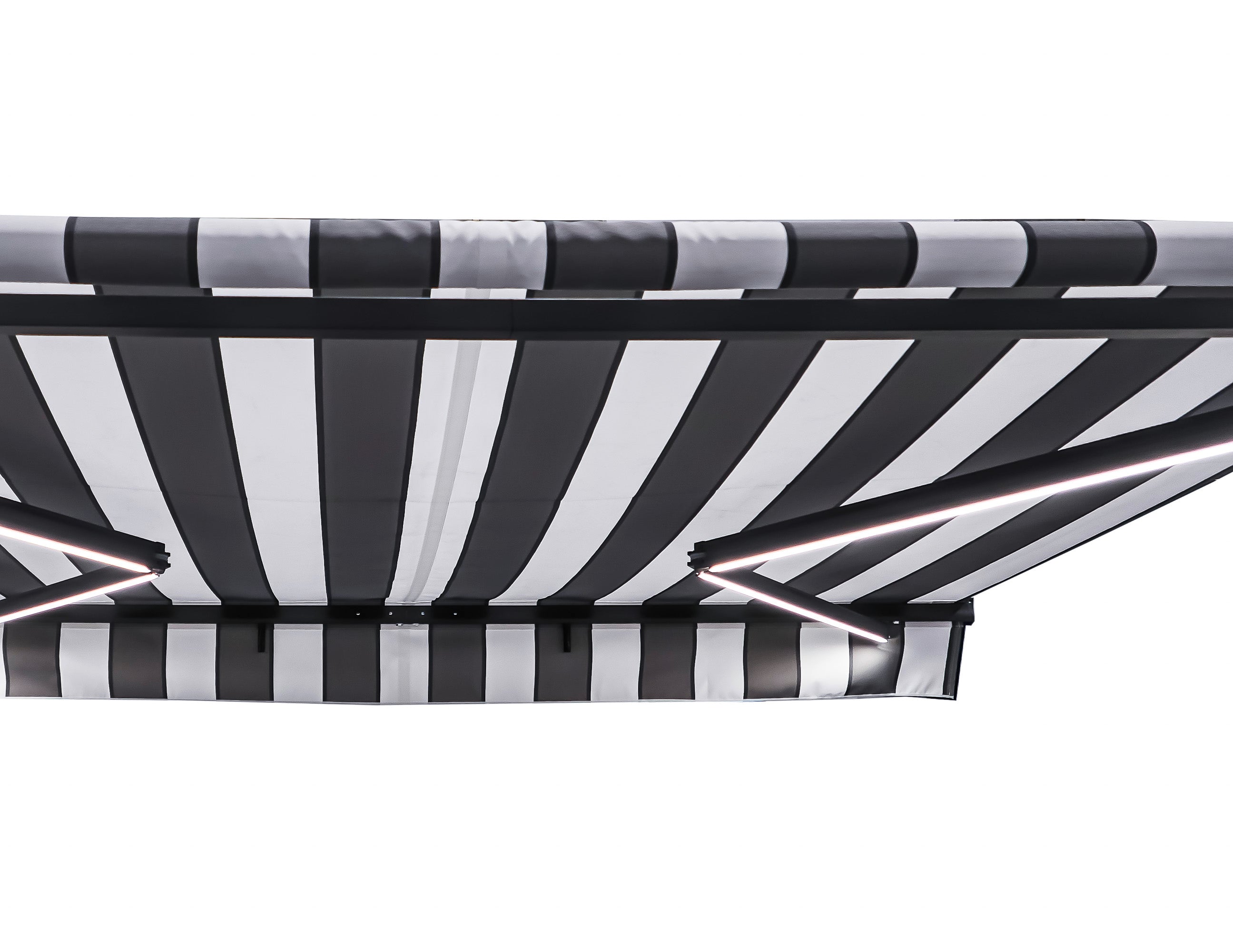 Elektrische Gelenkarmmarkise LED Markise Motorisiert Sonnenschutz Garden Pleasure gestreift