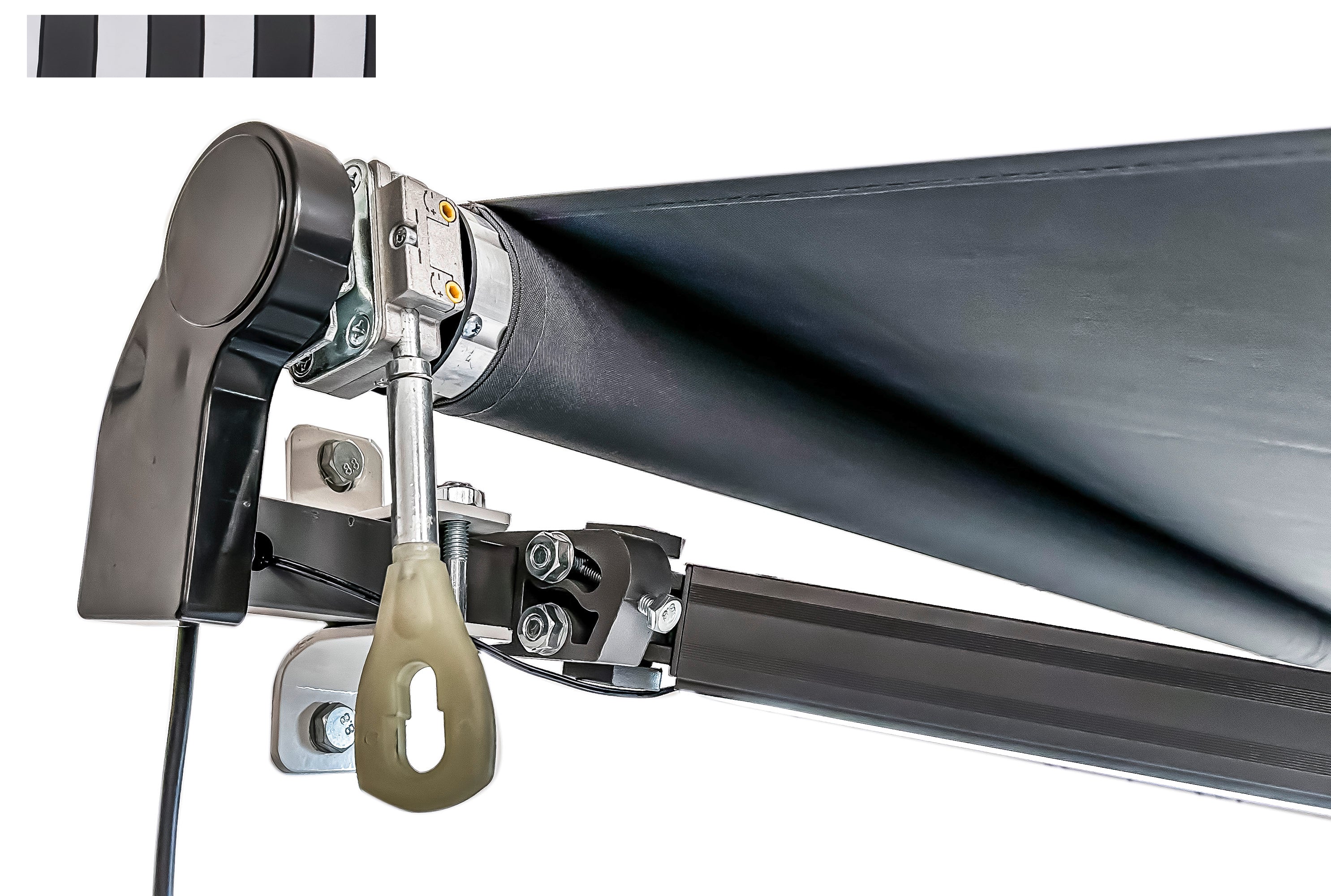 Elektrische Gelenkarmmarkise LED Markise Motorisiert Sonnenschutz Garden Pleasure gestreift