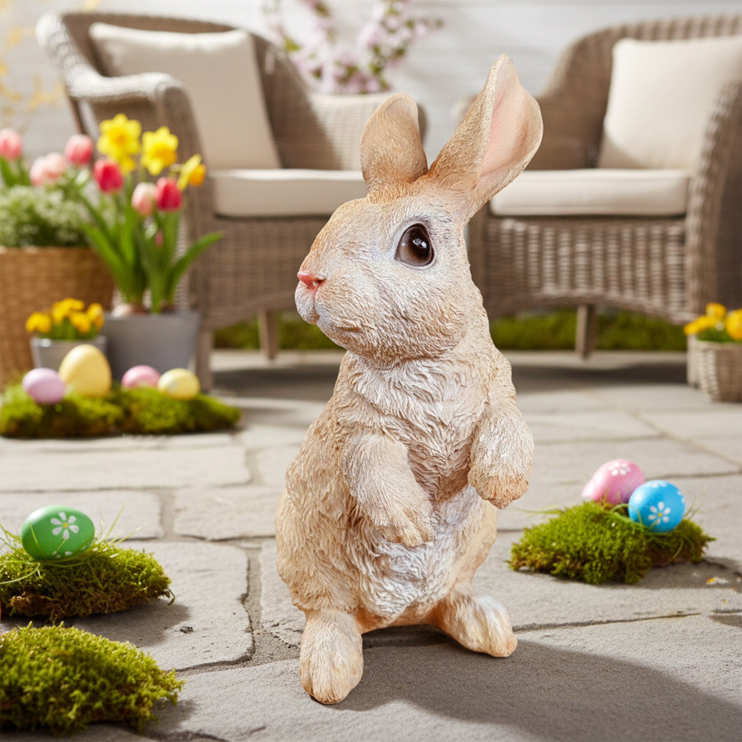 Hasenfigur Hasenfamilie – Deko Hase als Osterdeko Hase für Garten & Zuhause, Kind Mutter Vater